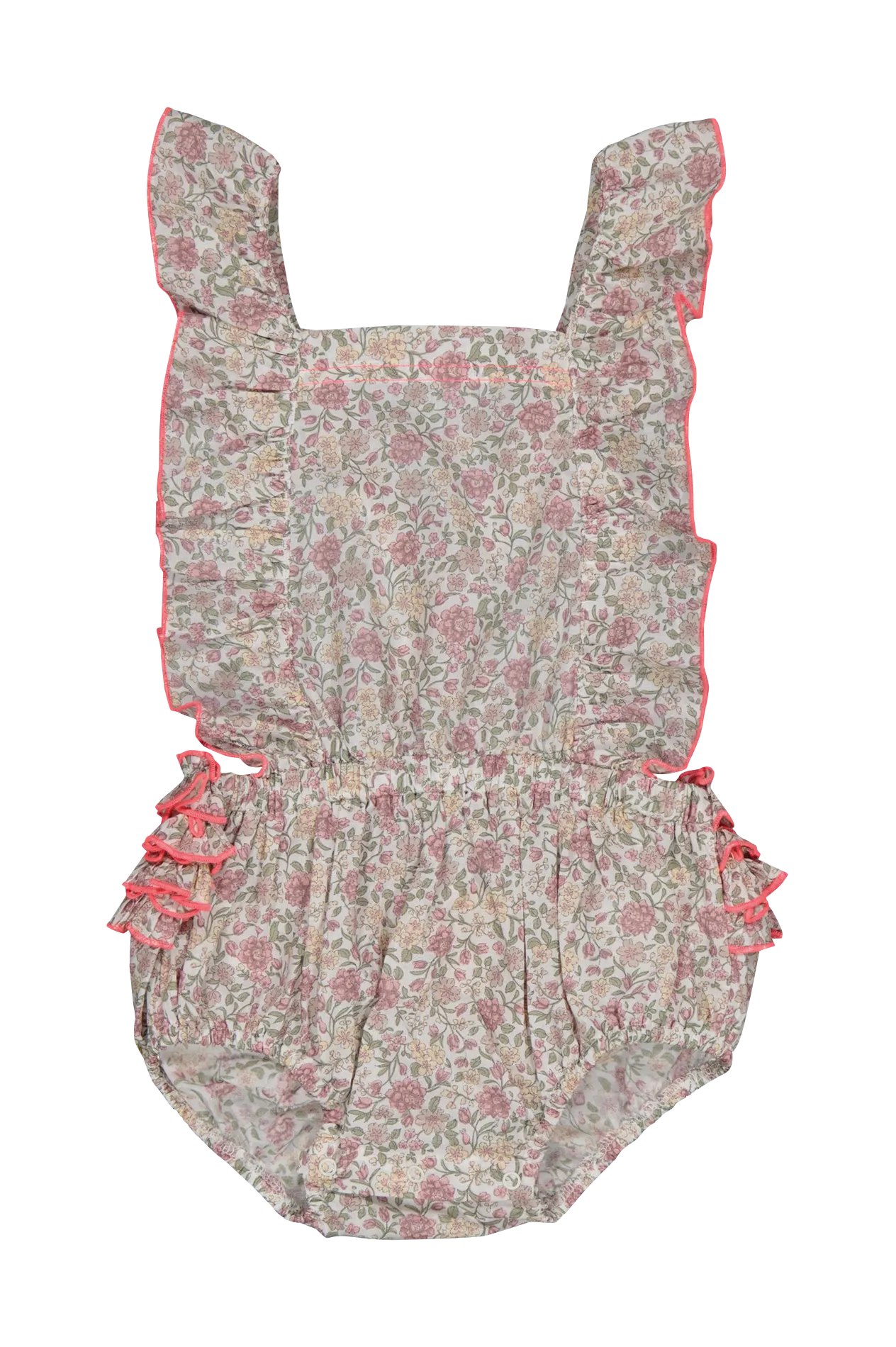 Barboteuse à bretelles en coton bio Multicolore LILI