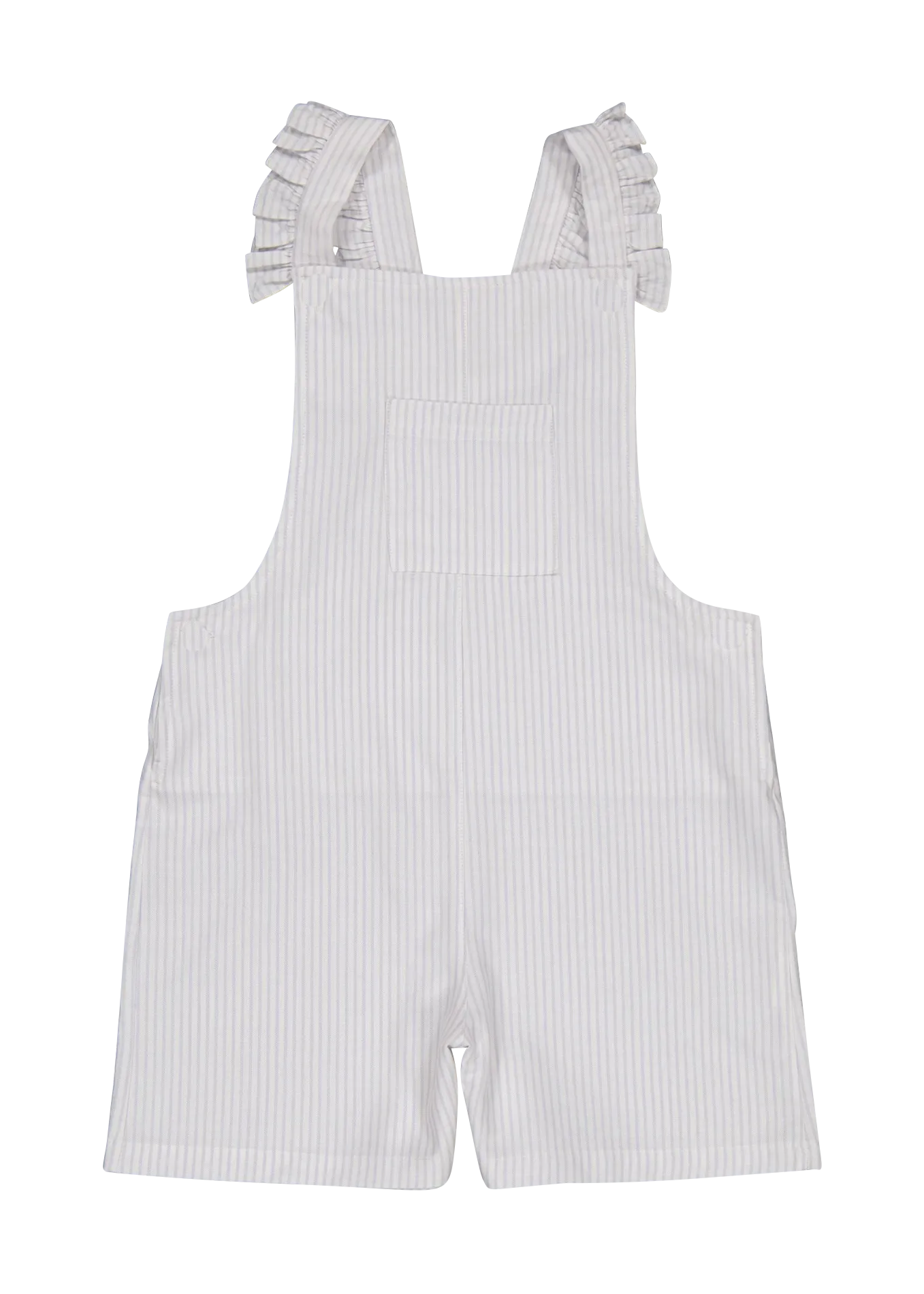 Salopette rayée en coton bio Blanc NATHALIE