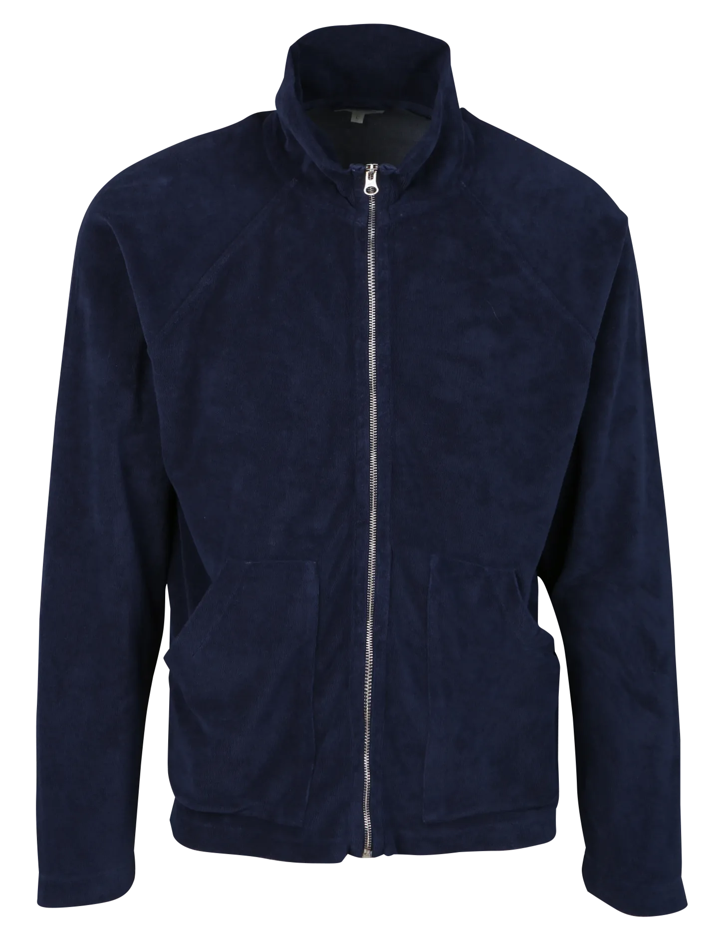 Veste regular-fit zippé en coton Bleu