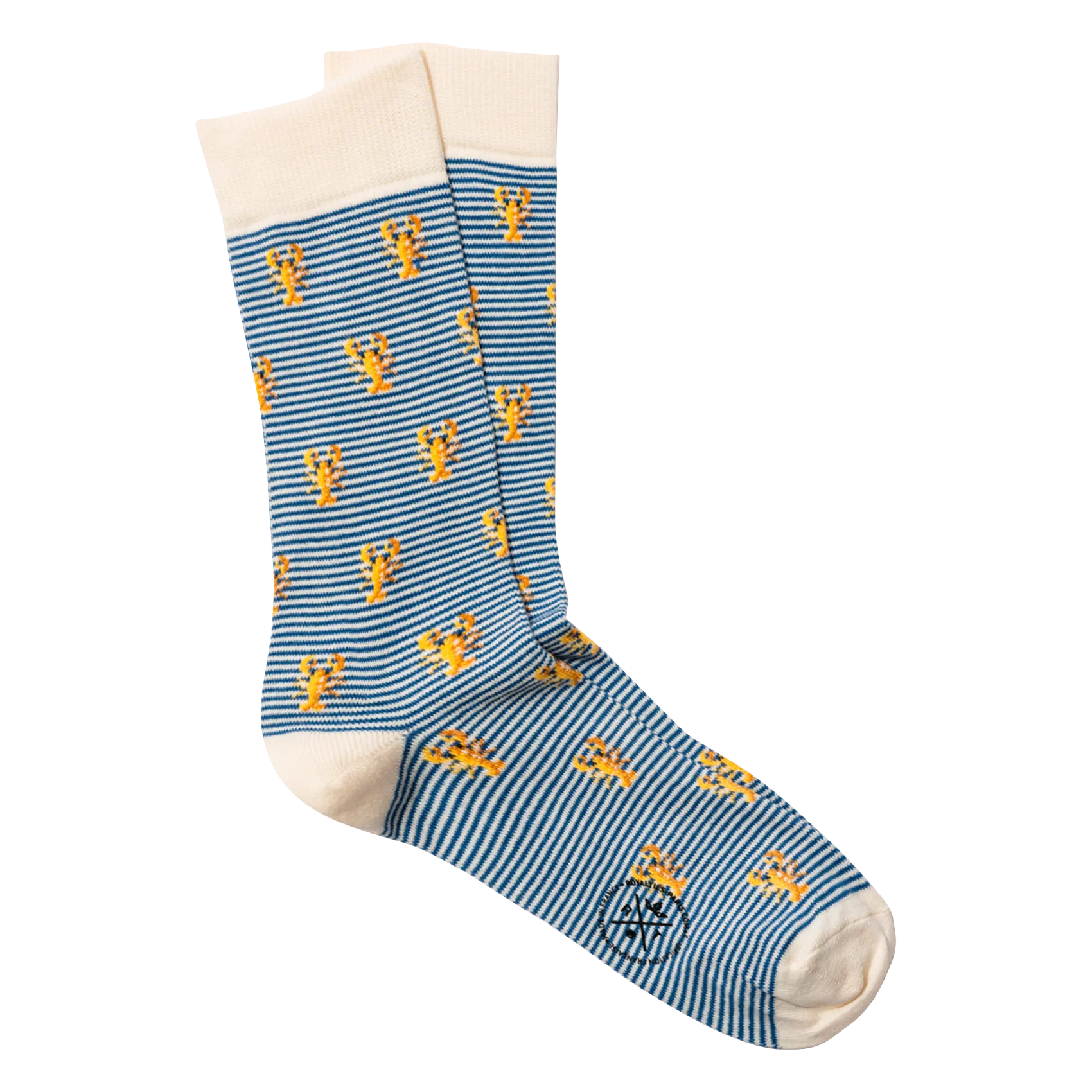 Chaussettes en coton mélangé à motif de homard Bleu HOMARD
