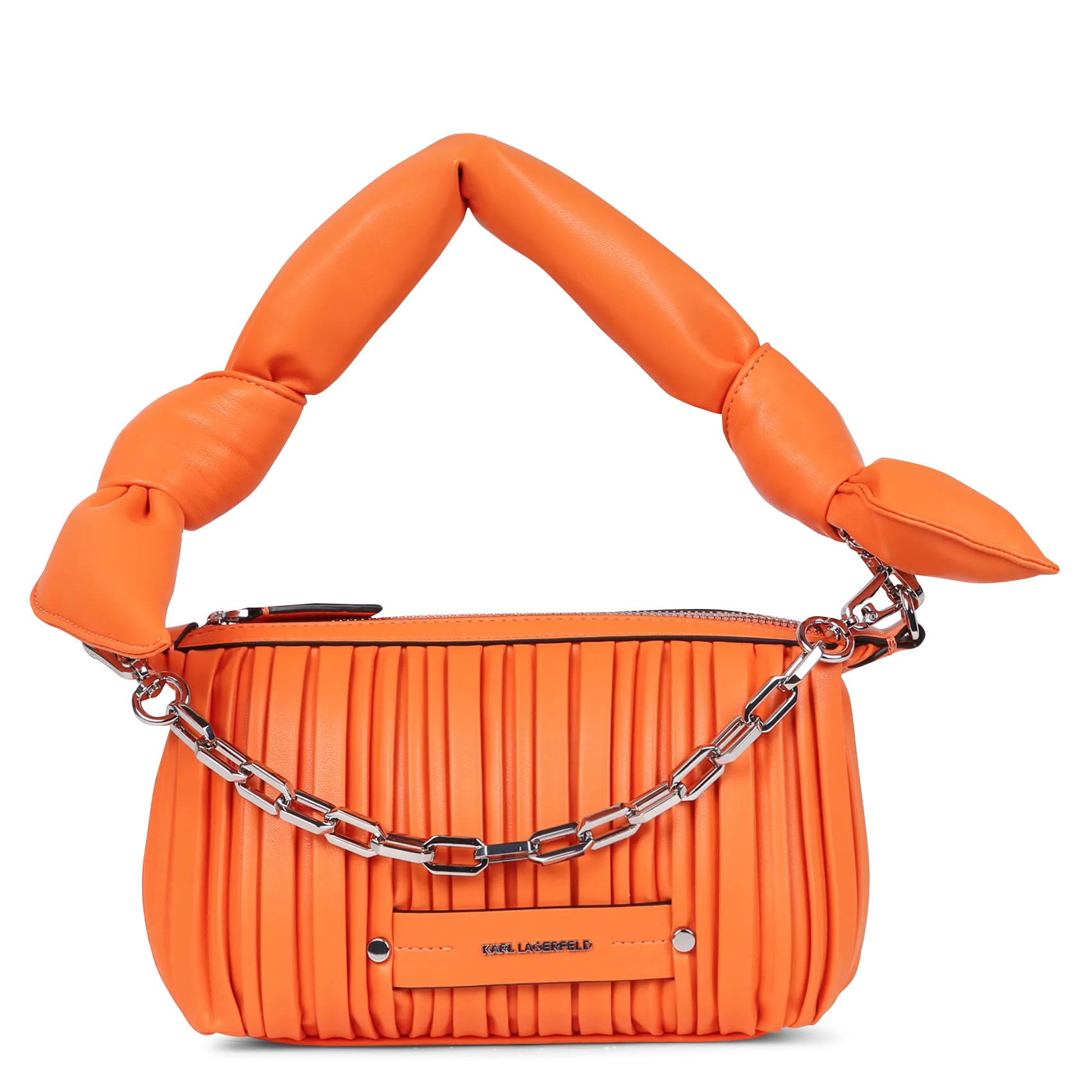 Sac porté épaule plissé et matelassé Orange K/KUSHION