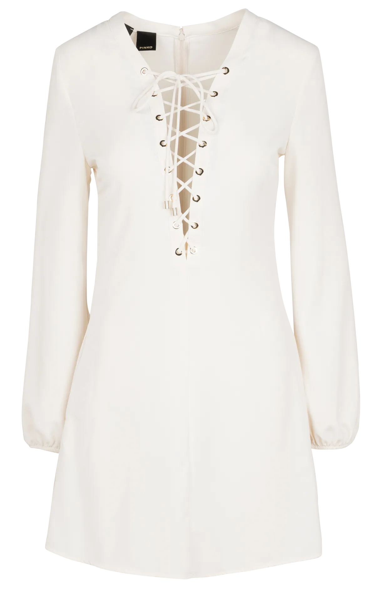Robe courte col V Blanc AFFABILE