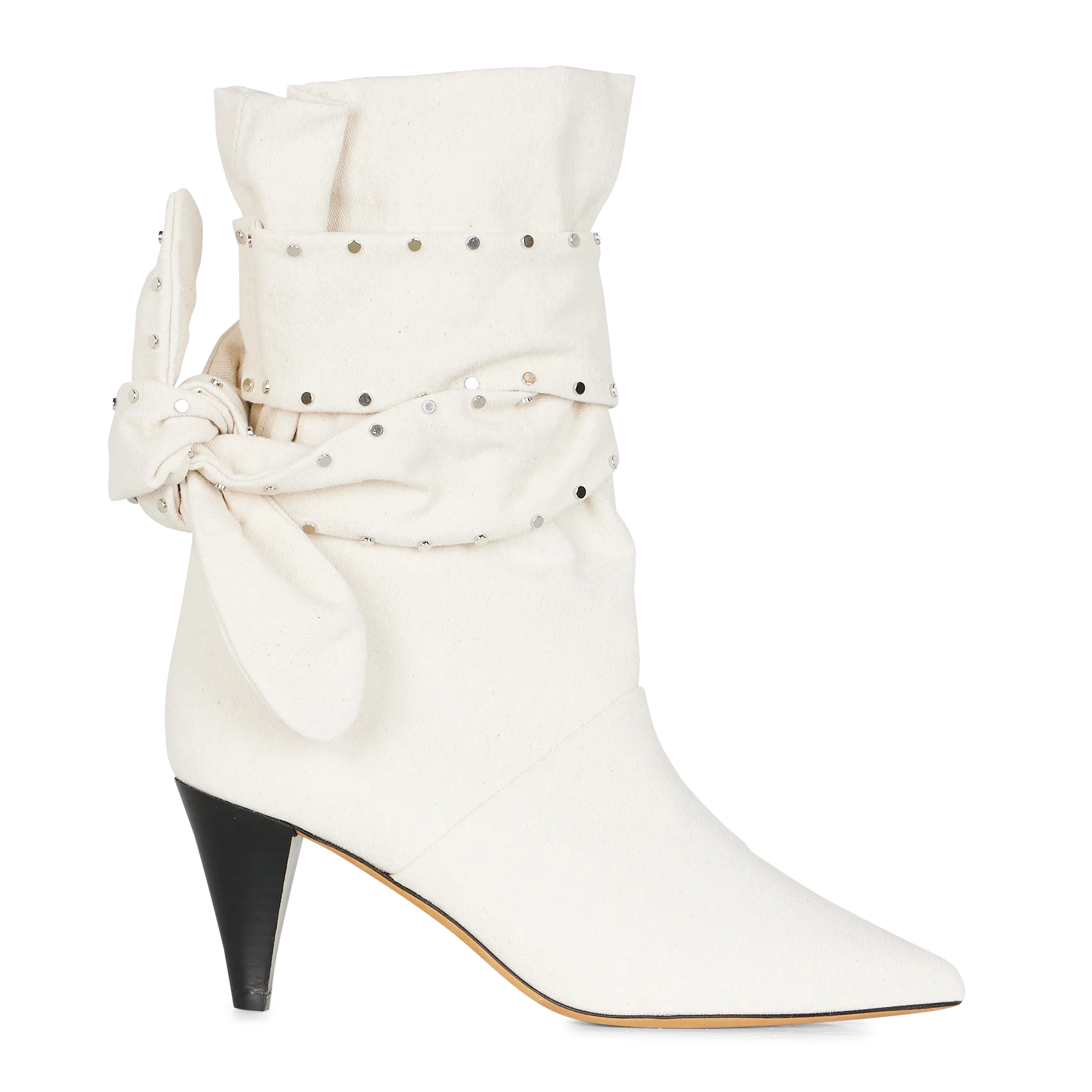 Bottines pointues en coton Blanc NORIRTWDN