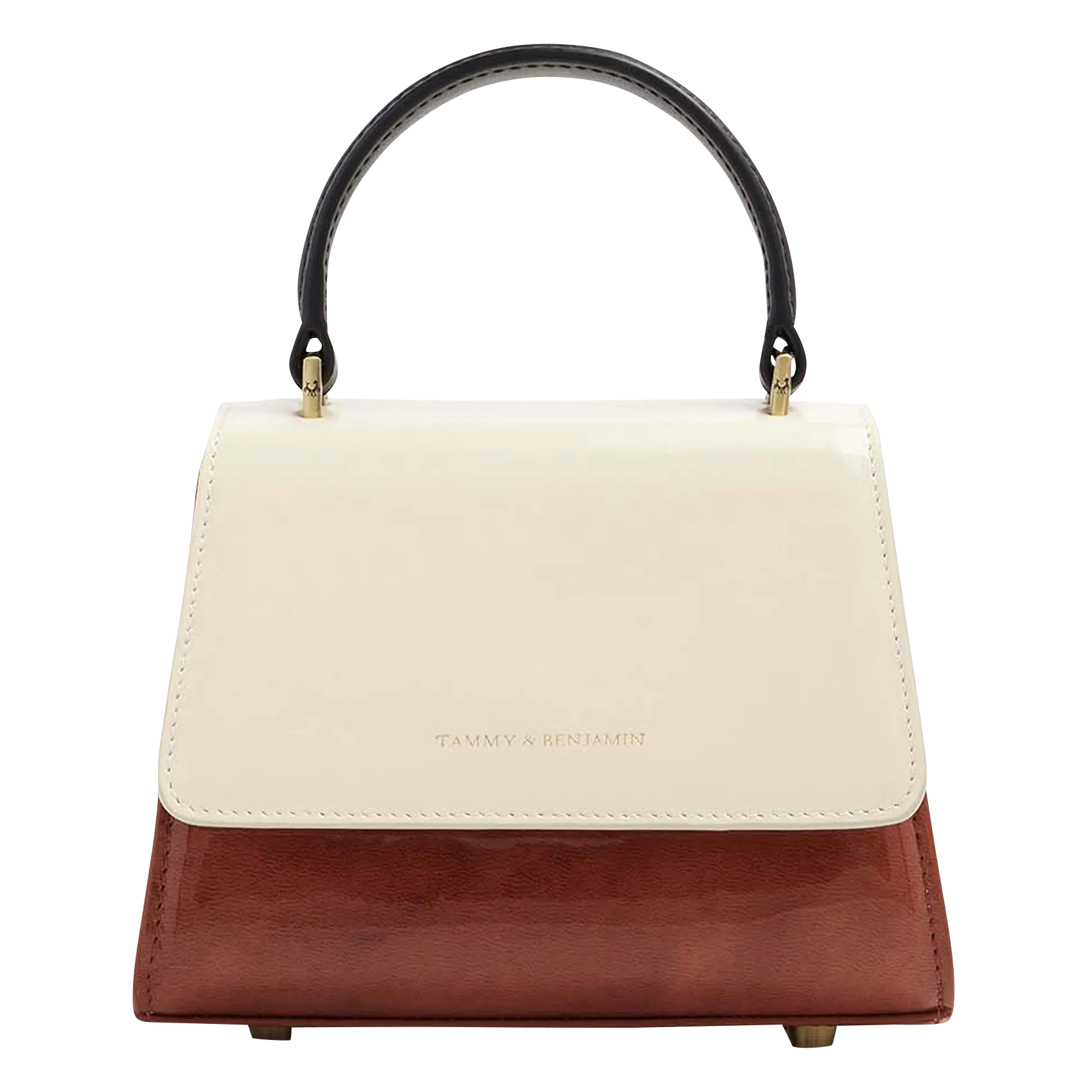 Sac trapèze à bandoulière en cuir de vachette Multicolore ALEXIA NANO