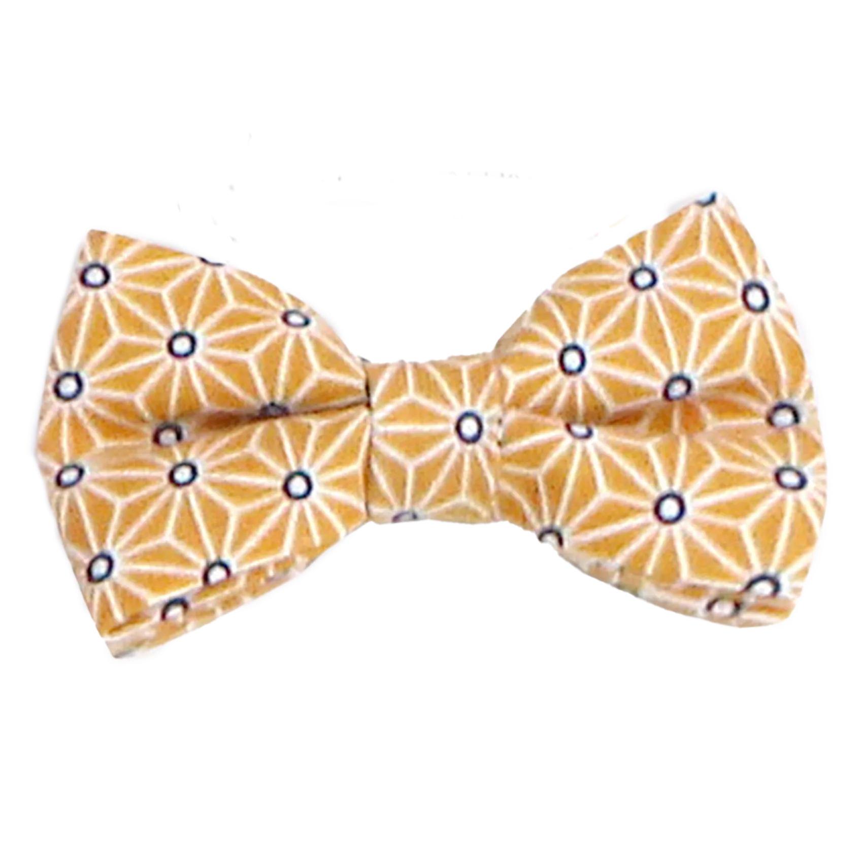 Noeud papillon en coton imprimé Jaune