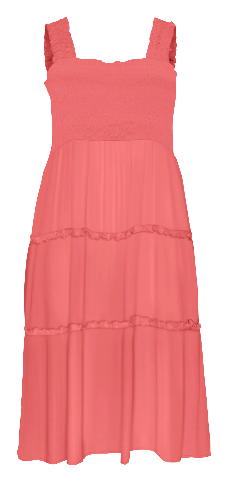 Robe col carré ample à imprimé Orange MENNY