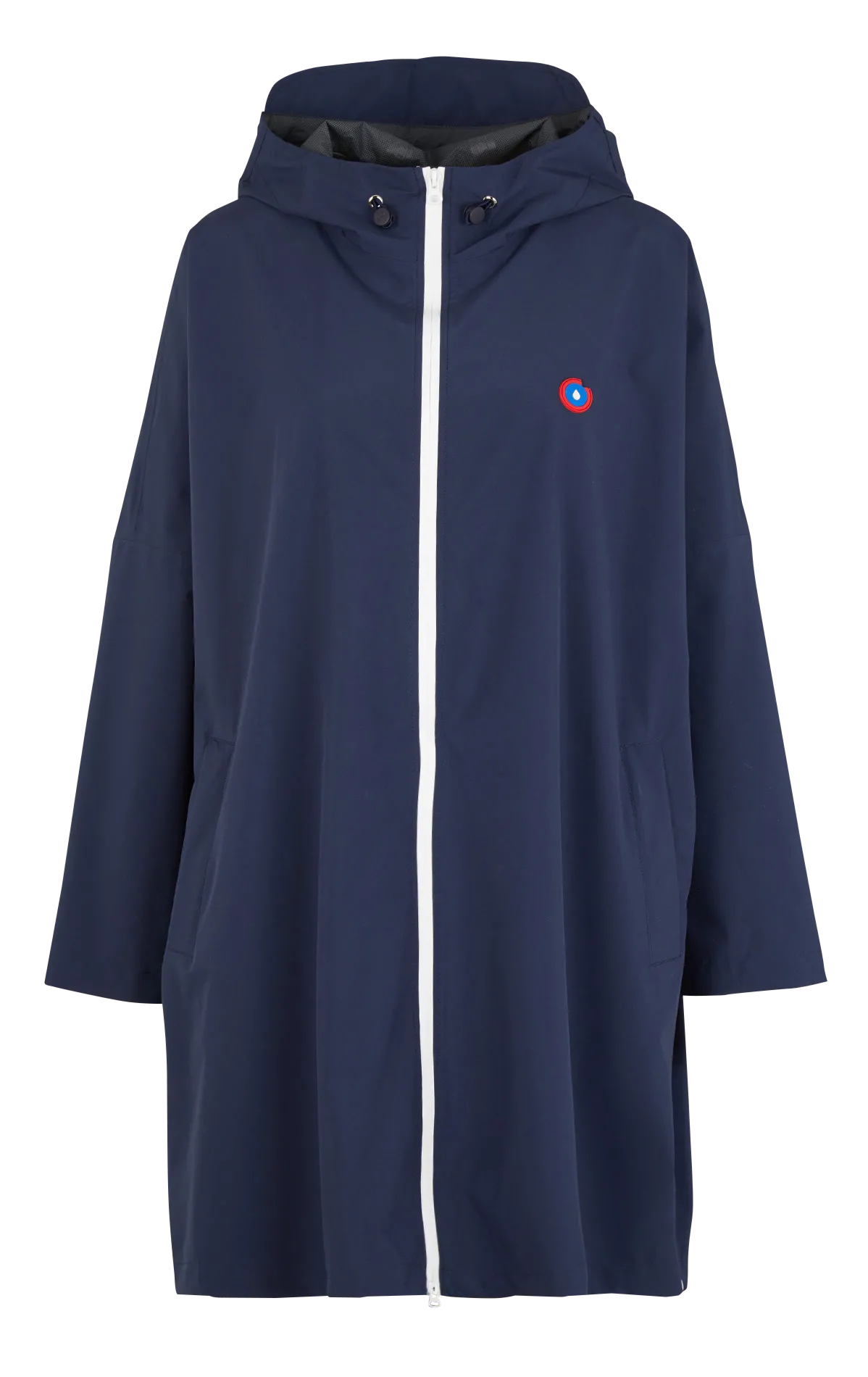 Imperméable ample à capuche Bleu LIBERTE