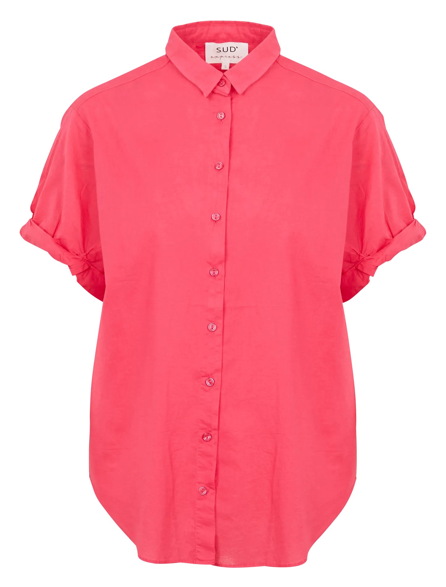 Chemise col classique en coton Rose CANCUN