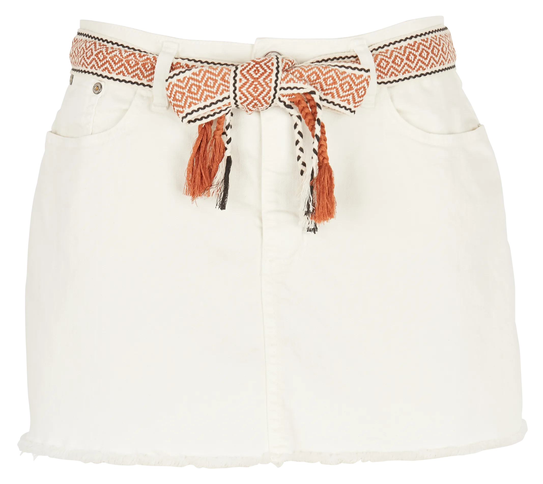 Jupe courte évasée Blanc