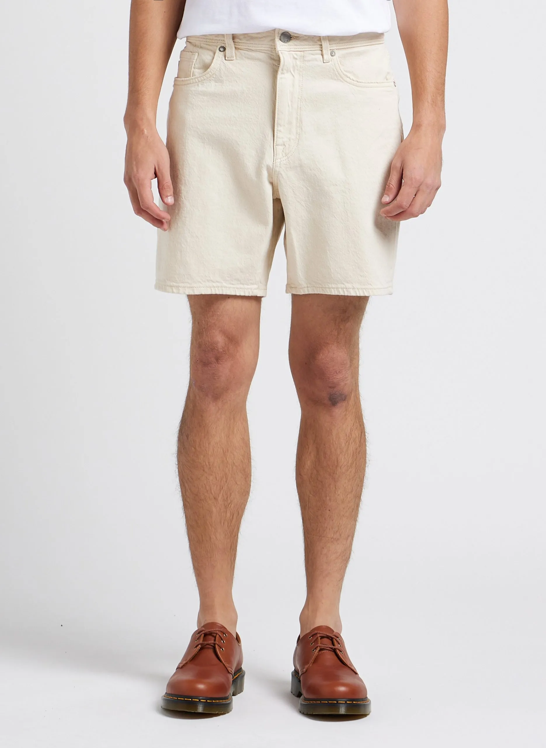 Short slim-fit en coton bio Beige