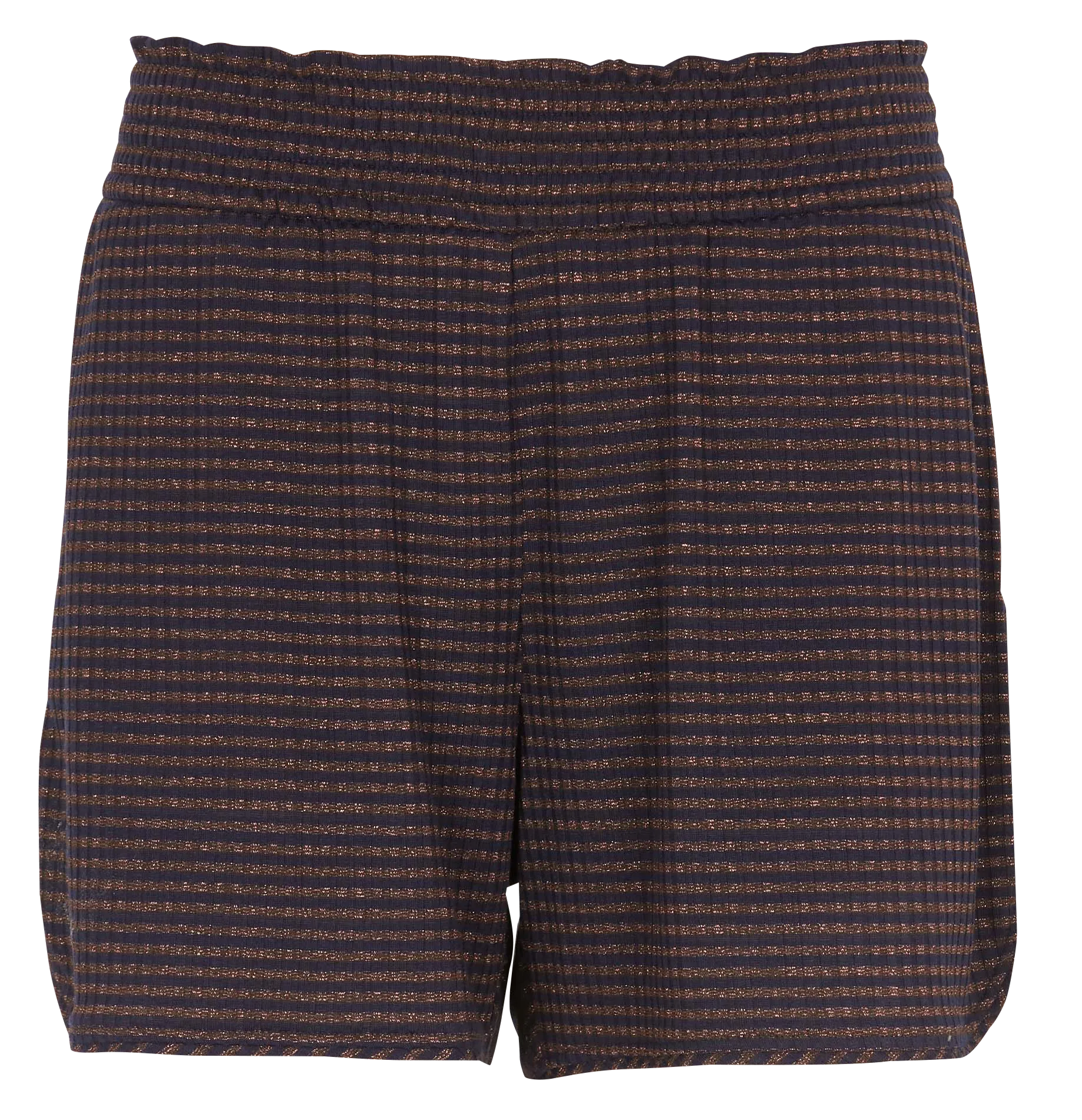 Short boxer rayé à fils métallisés Marron BEE