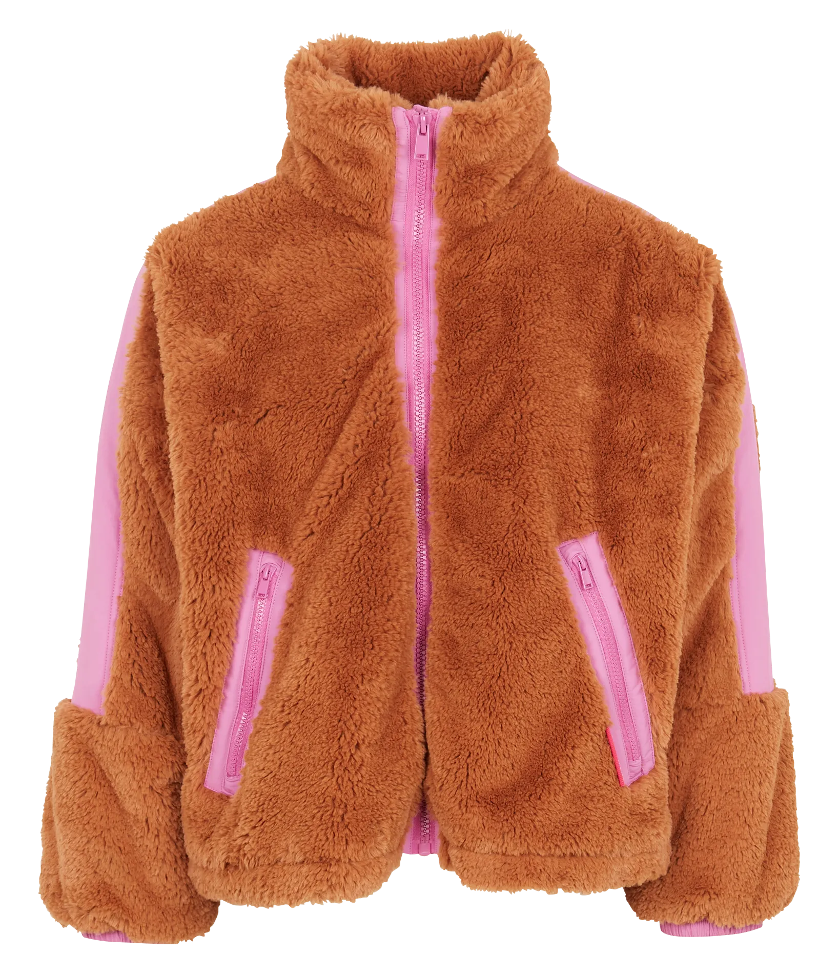 Blouson col montant Marron