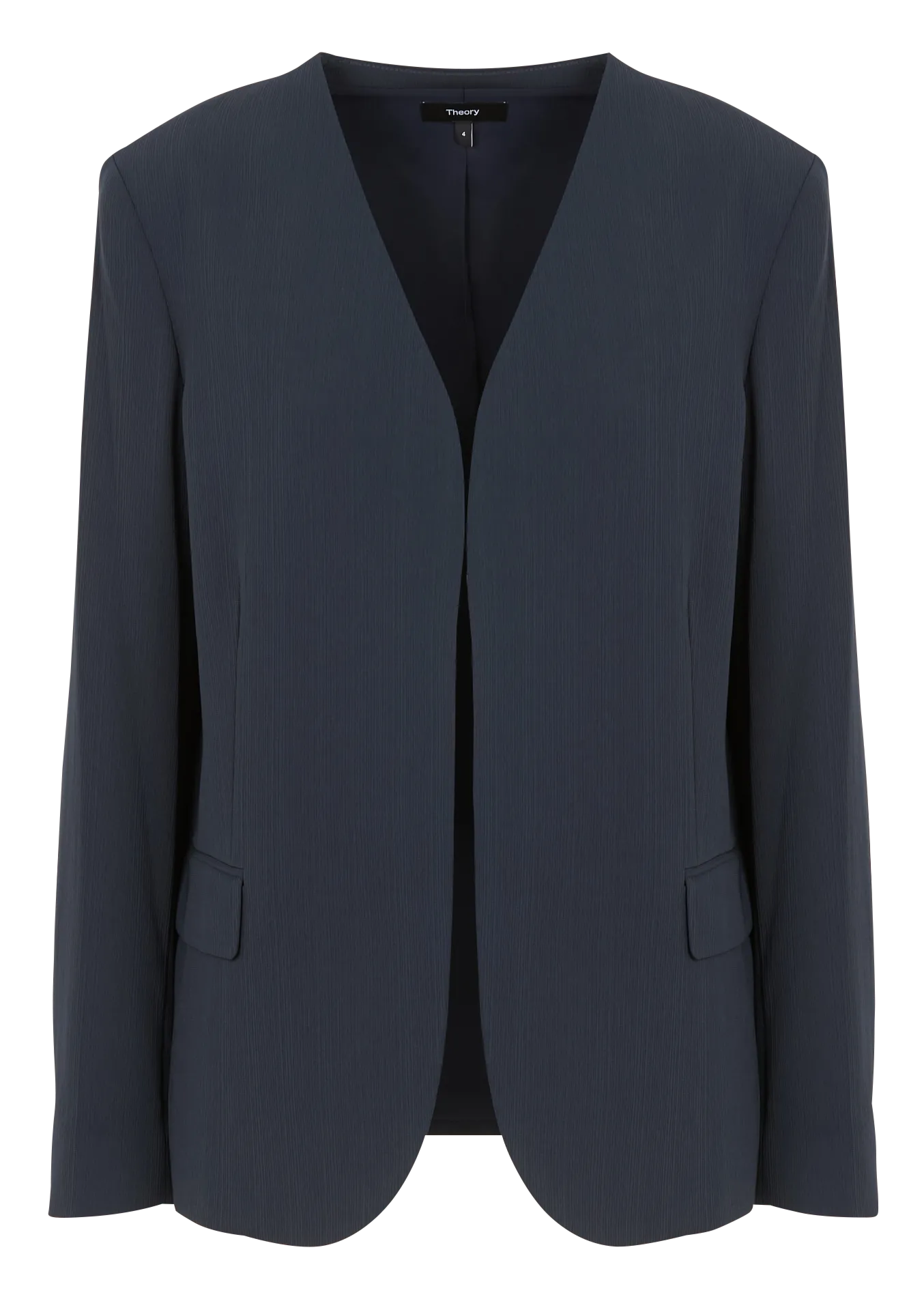 Veste blazer col V Bleu
