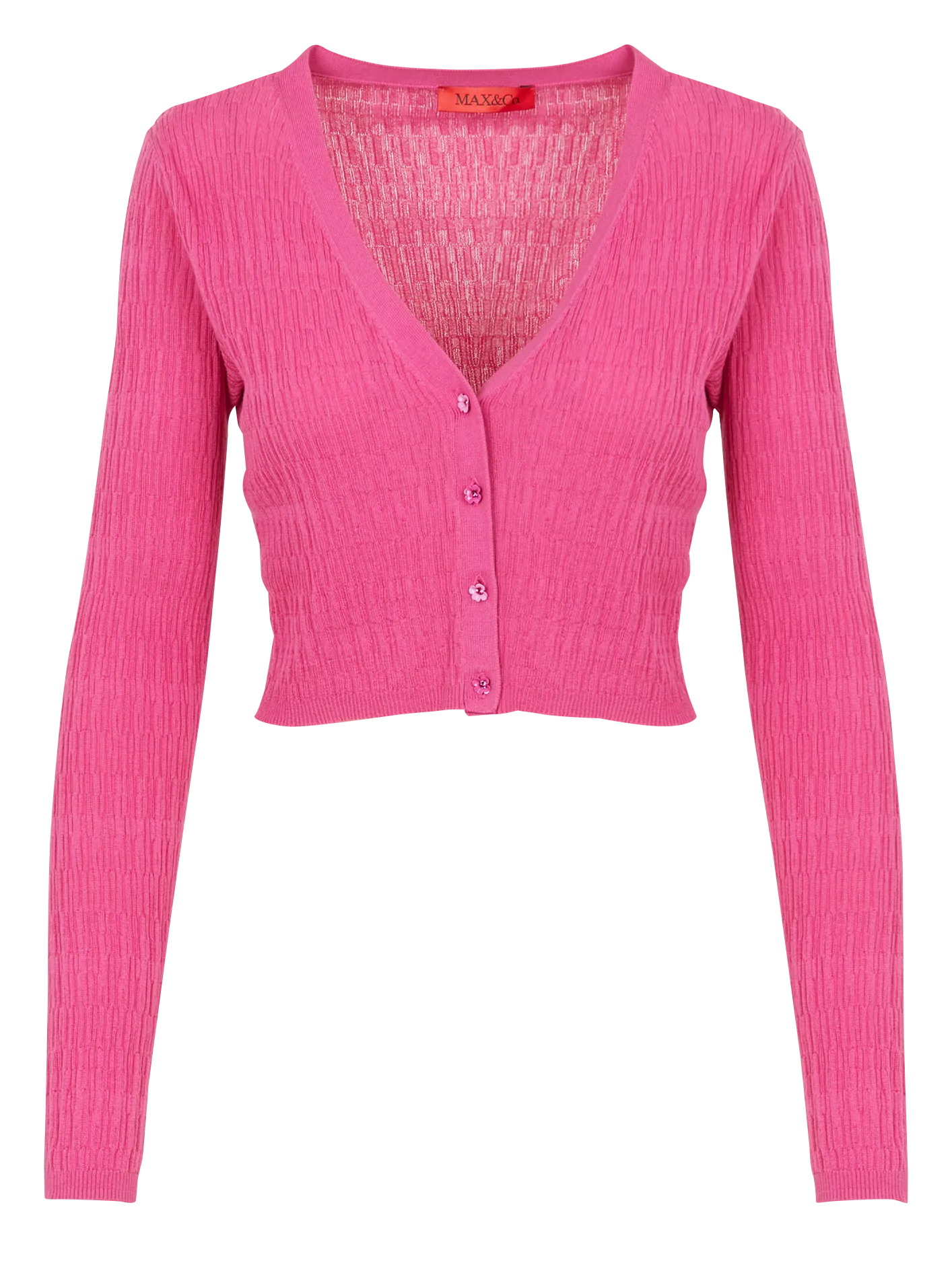 Cardigan court en coton mélangé Rose SILVIA