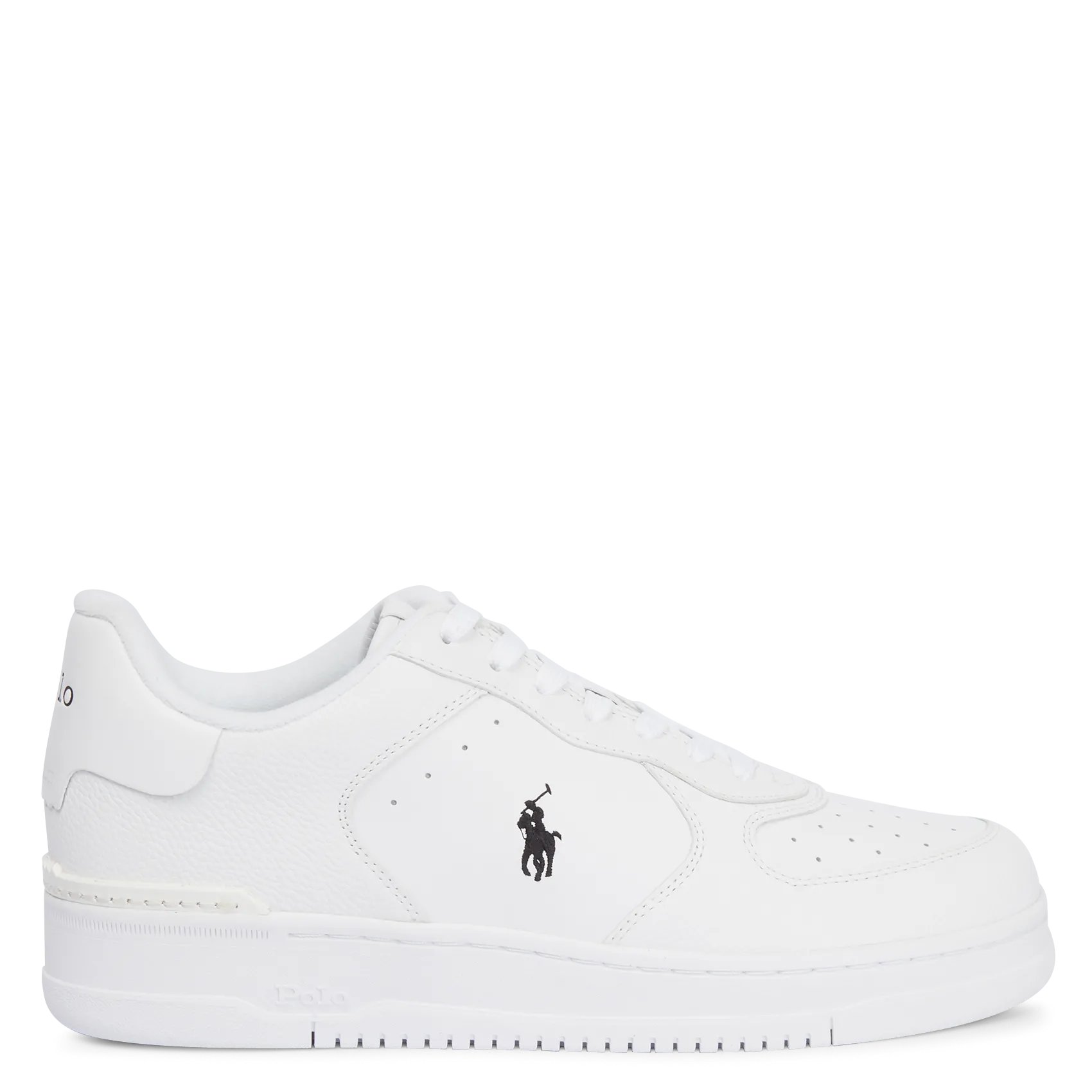 Baskets basses en cuir mélangé Blanc MASTERS COURT