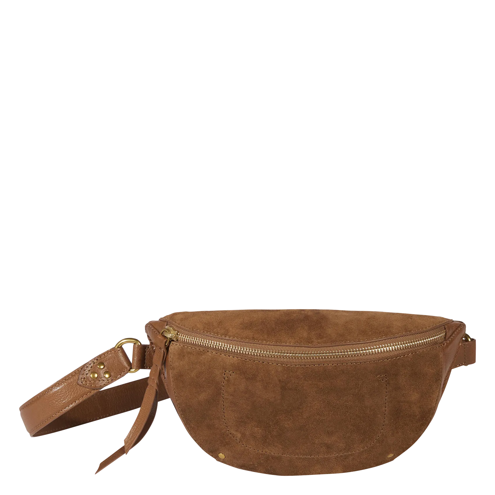 Sac banane en cuir métallisé Marron LINO BANANE