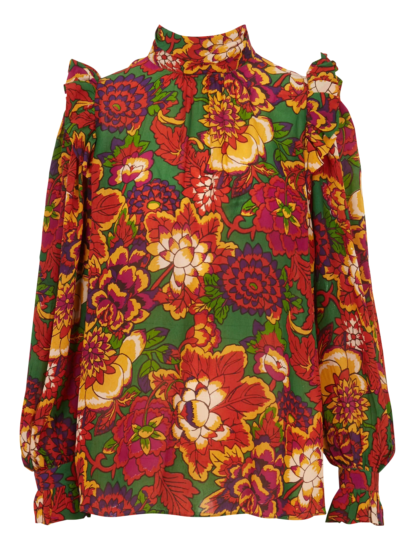 Top col montant imprimé Multicolore ROSEWOOD