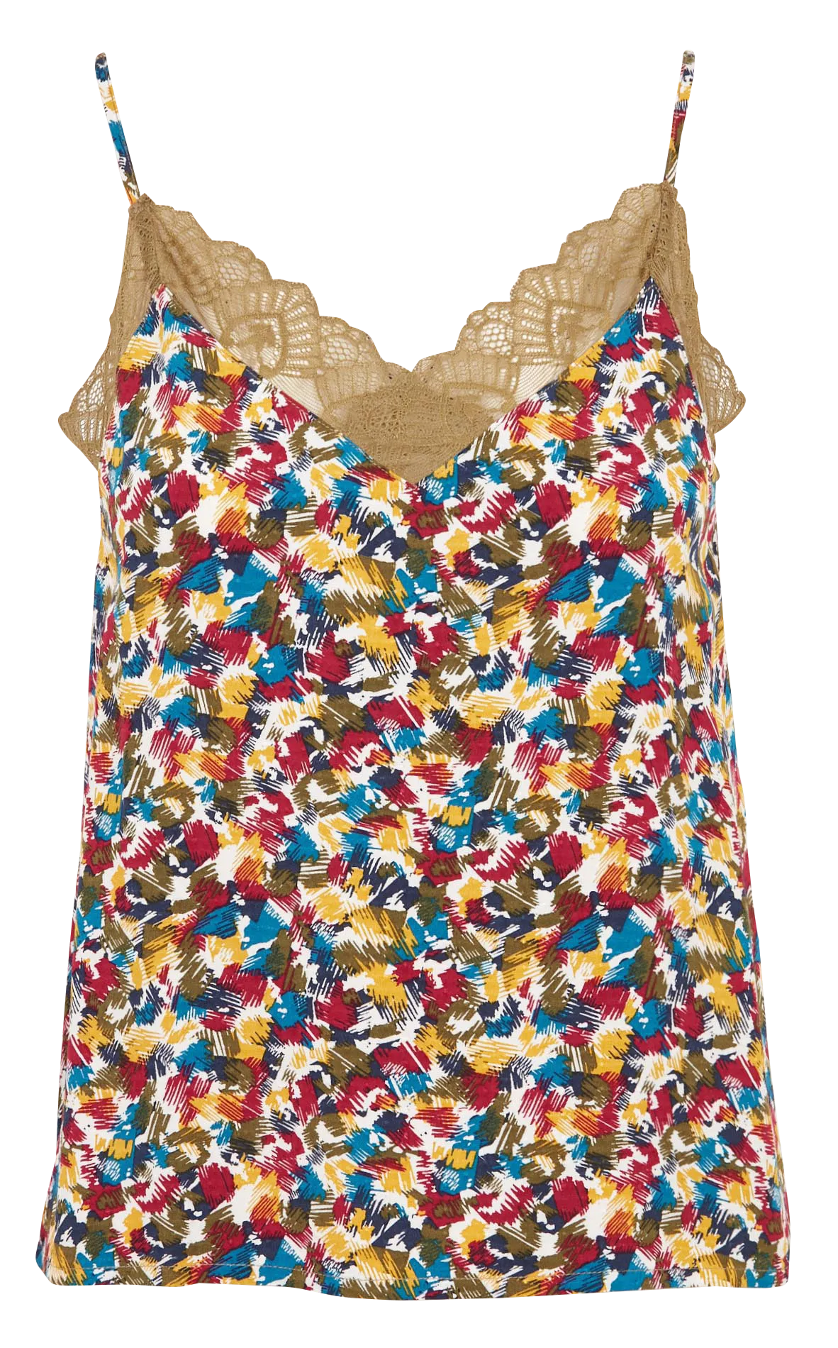 Caraco imprimé à col V Beige ZUGANA