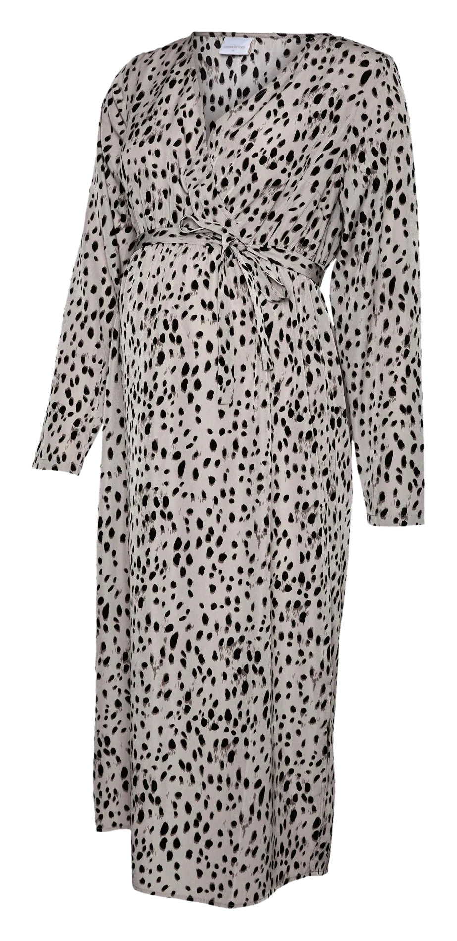 Robe midi col V à imprimé Gris RUBY