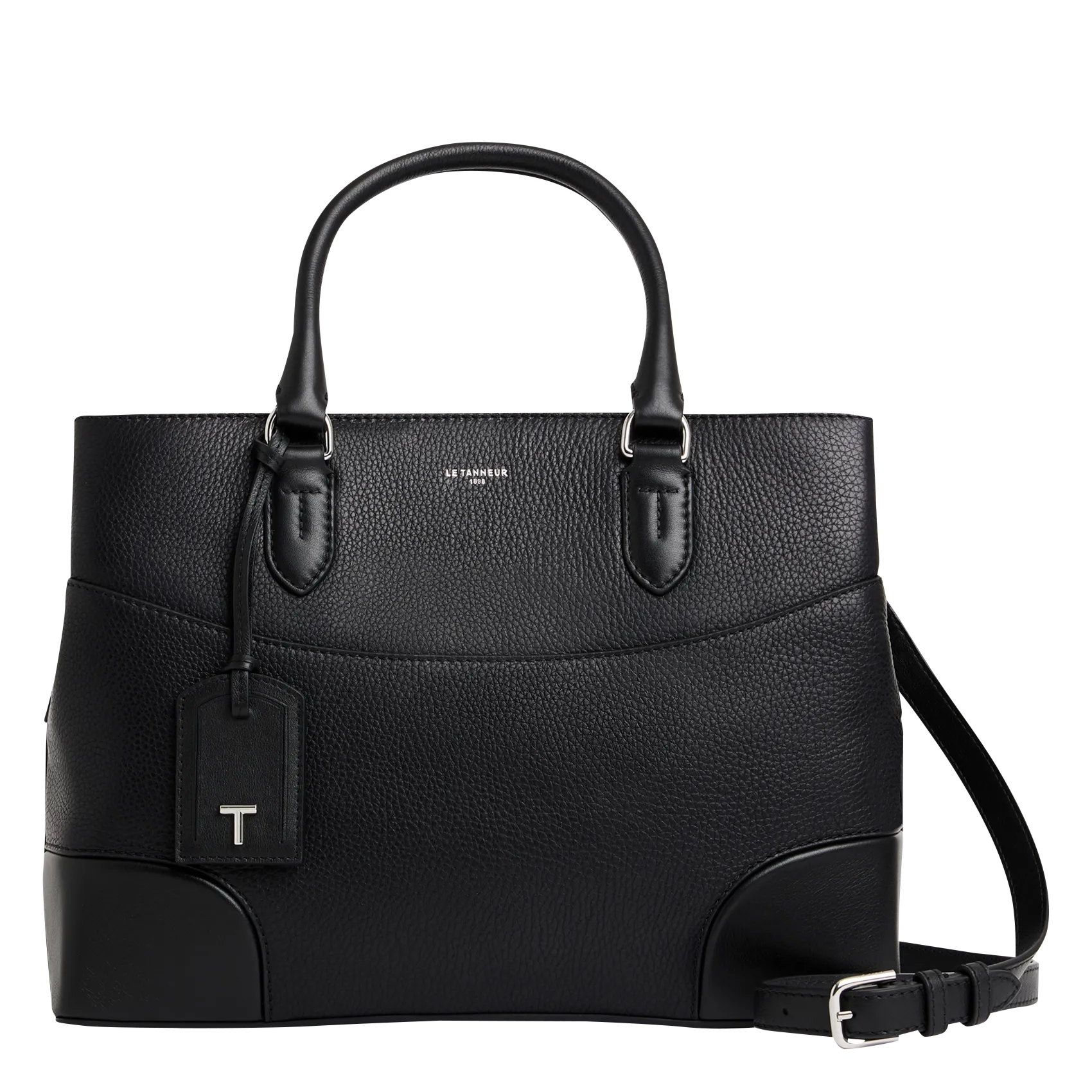 Sac à main en cuir grainé Noir ROMY