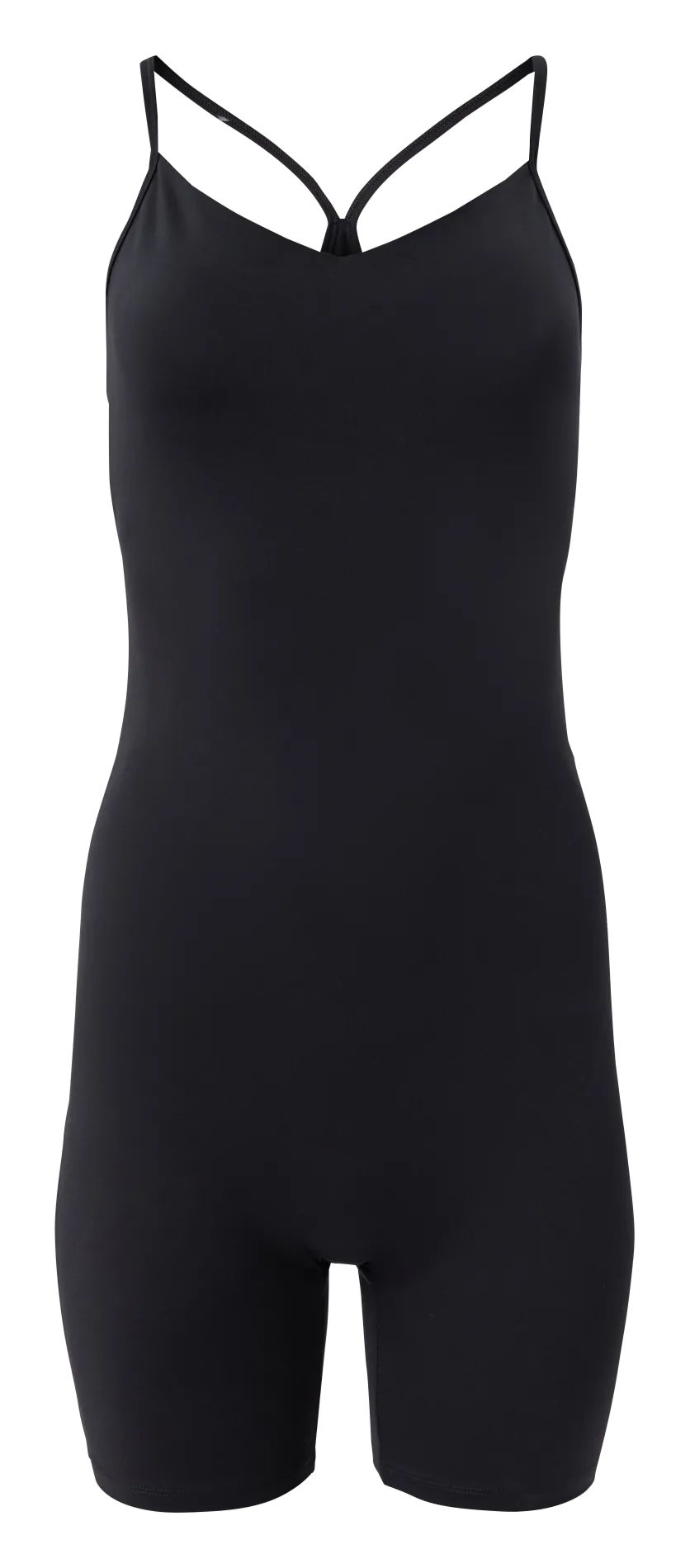 Combishort à encolure V Noir V-NECK BARRE