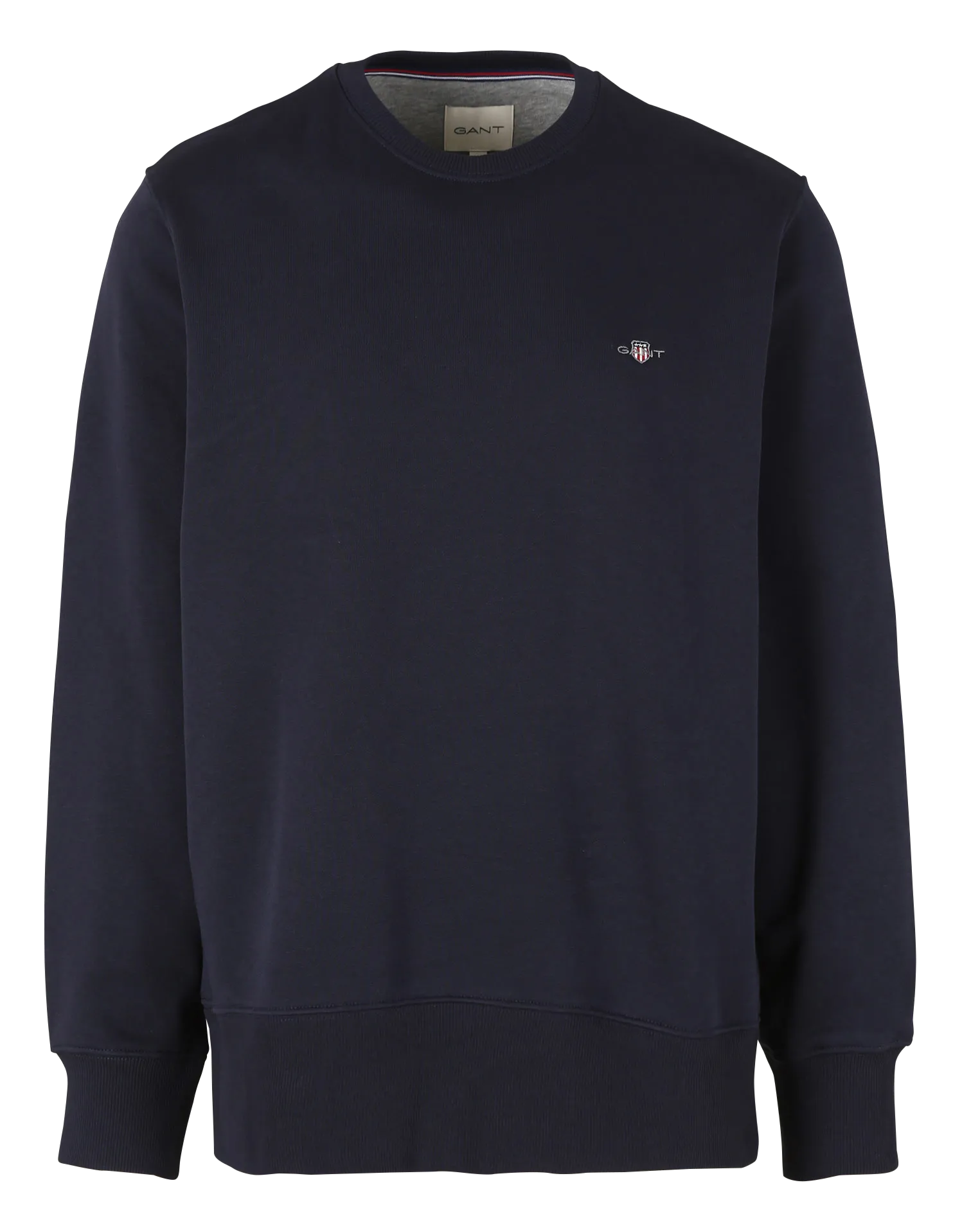 Sweatshirt col rond en coton mélangé Bleu