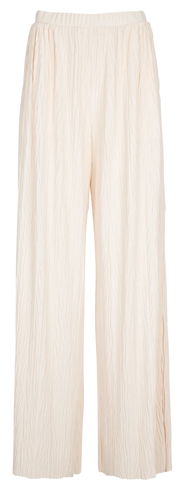 Pantalon large texturé taille haute Blanc ALFONSA