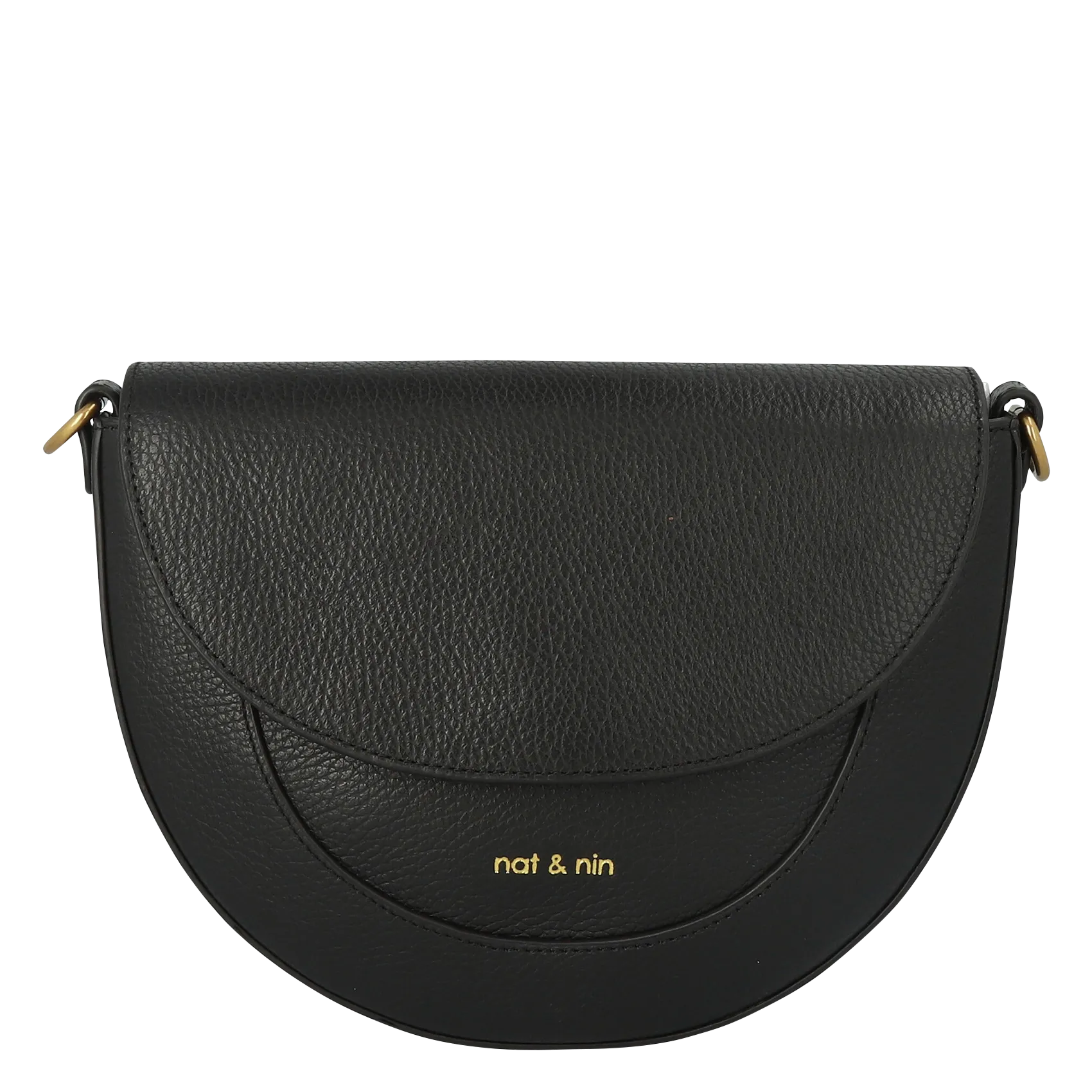 Sac bandoulière en cuir Noir BORA