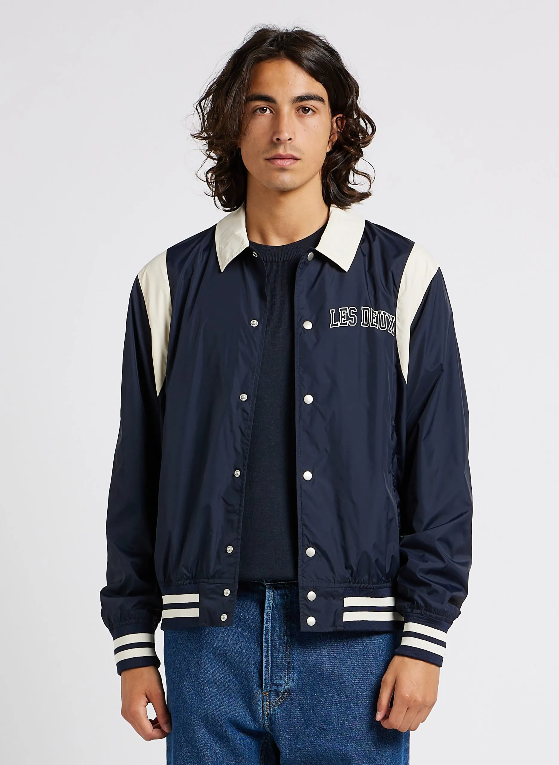 Blouson col classique Bleu VARSITY