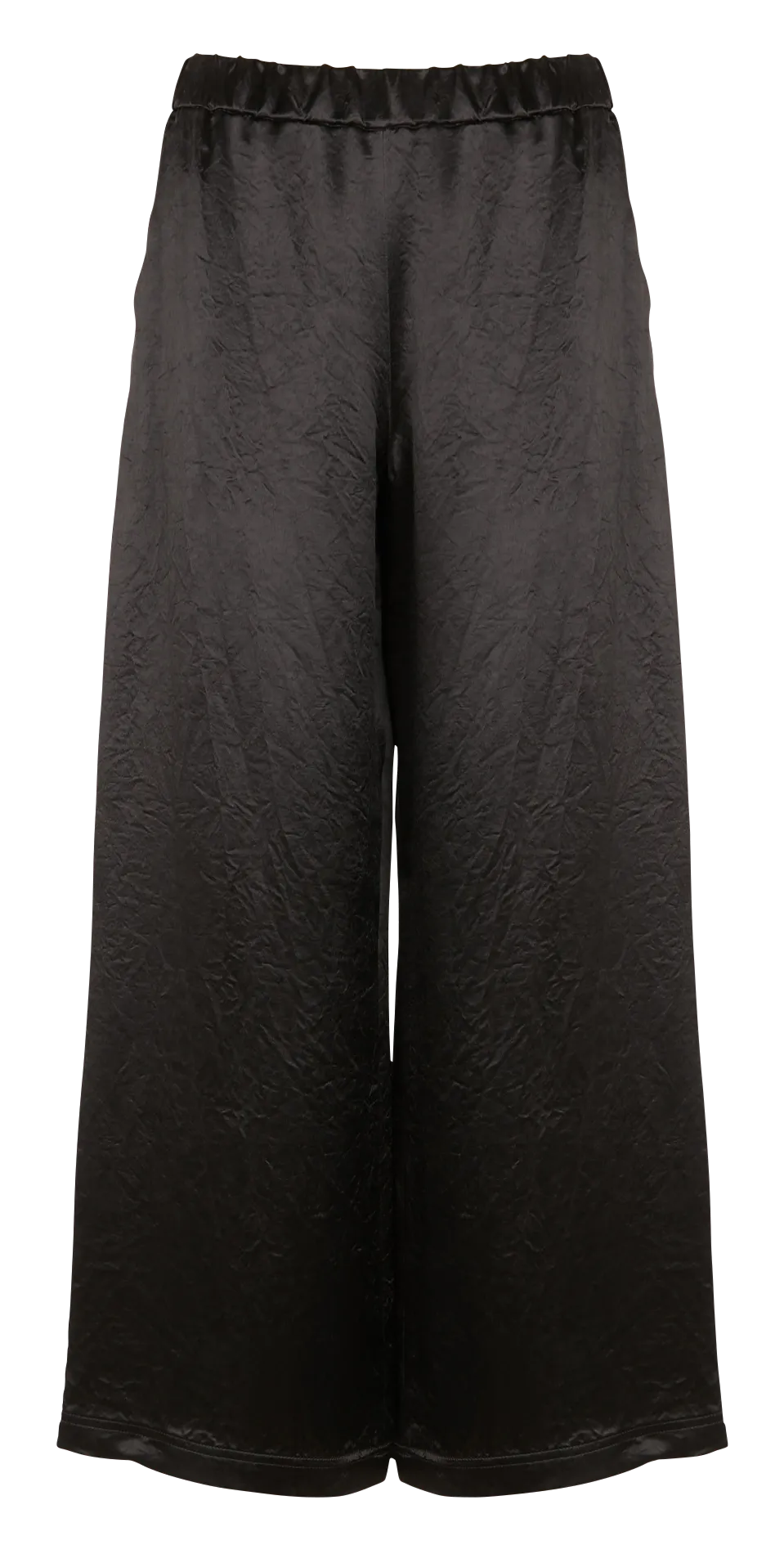 Pantalon large satiné Noir ACANTO