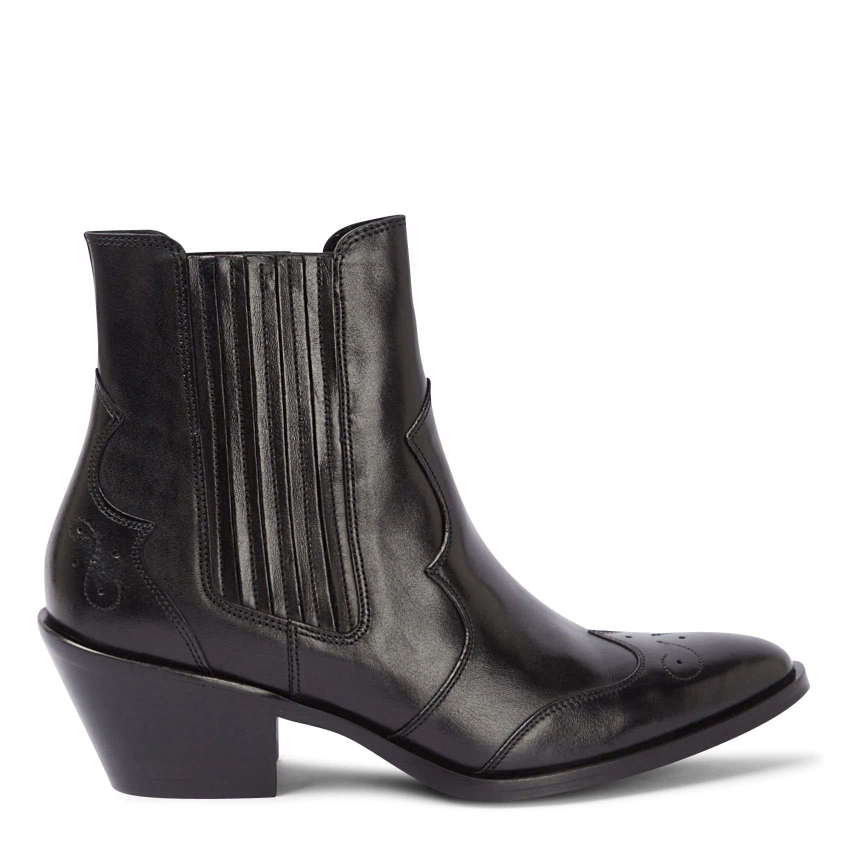 Boots en cuir Noir CARRIE