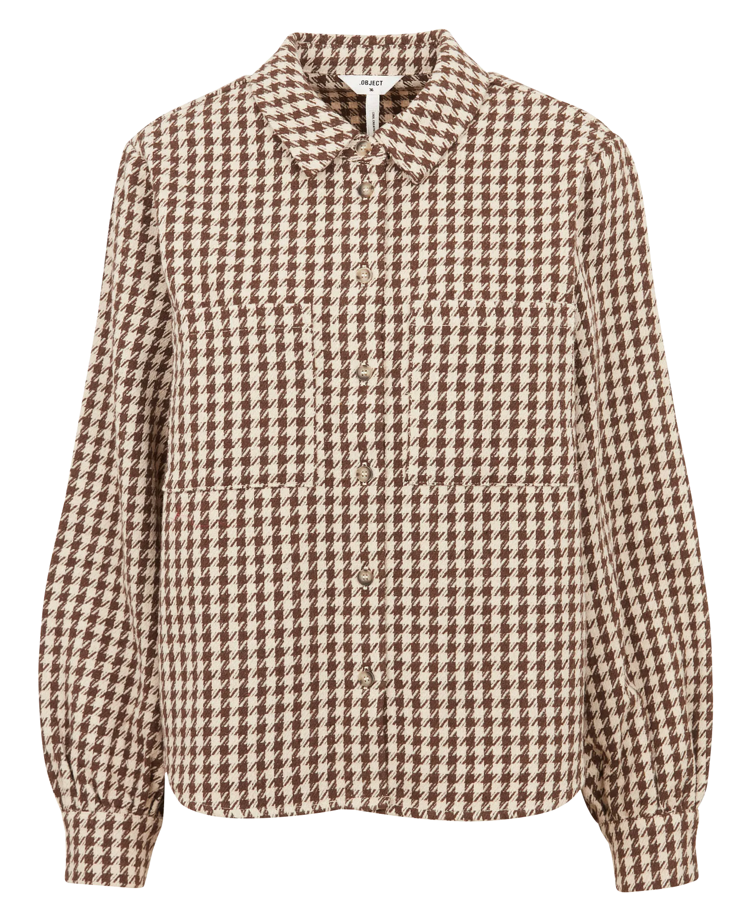 Surchemise col classique pied de poule Beige LIV