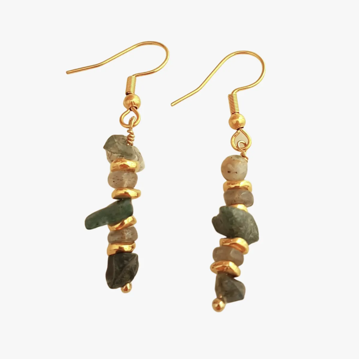 Boucles d'oreilles amazonite Bleu KALINDA