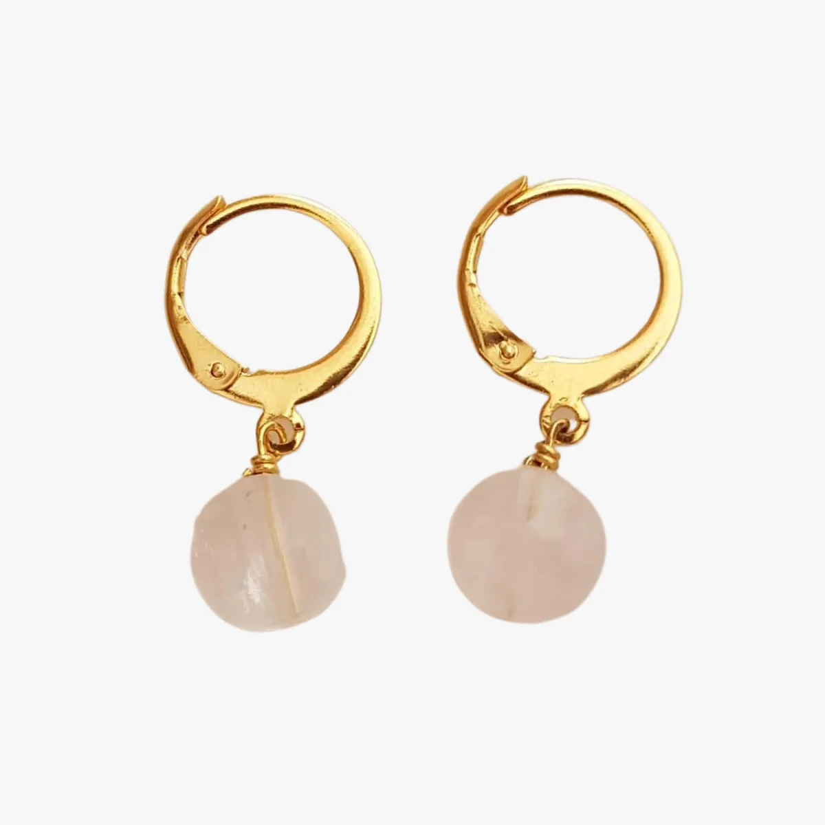 Boucles d'oreilles quartz Bleu CELIA