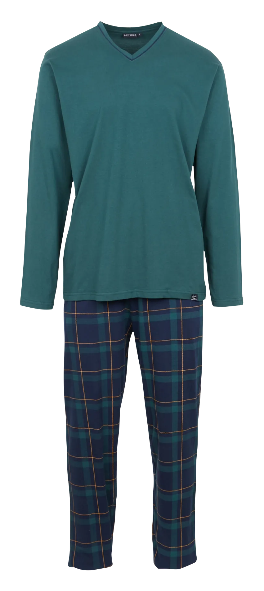 Pyjama imprimé en coton mélangé Bleu