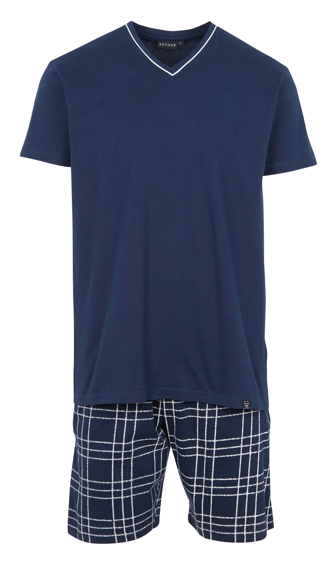 Pyjama imprimé en coton Bleu