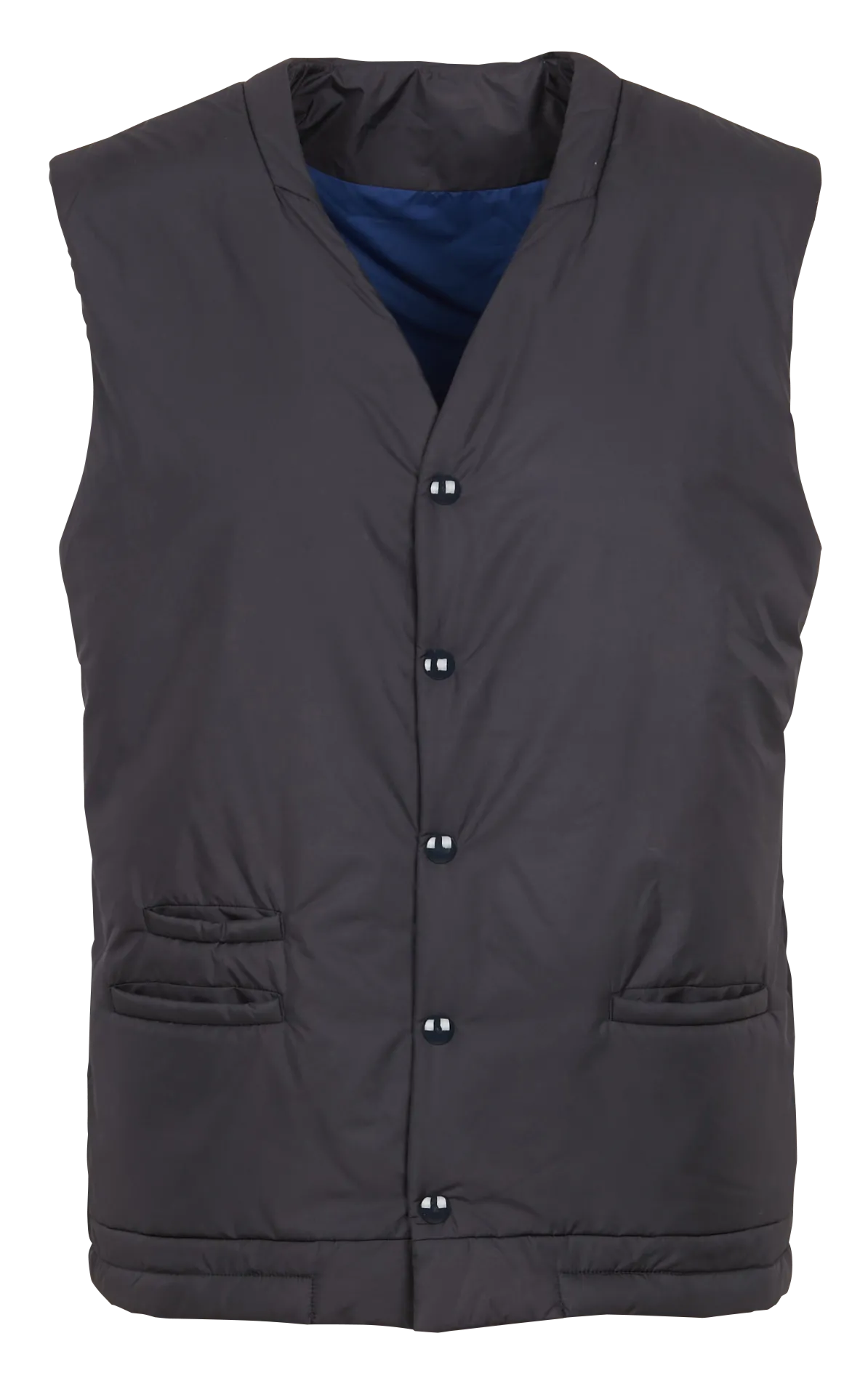 Veste col V sans manches Bleu CHITAM DELFI