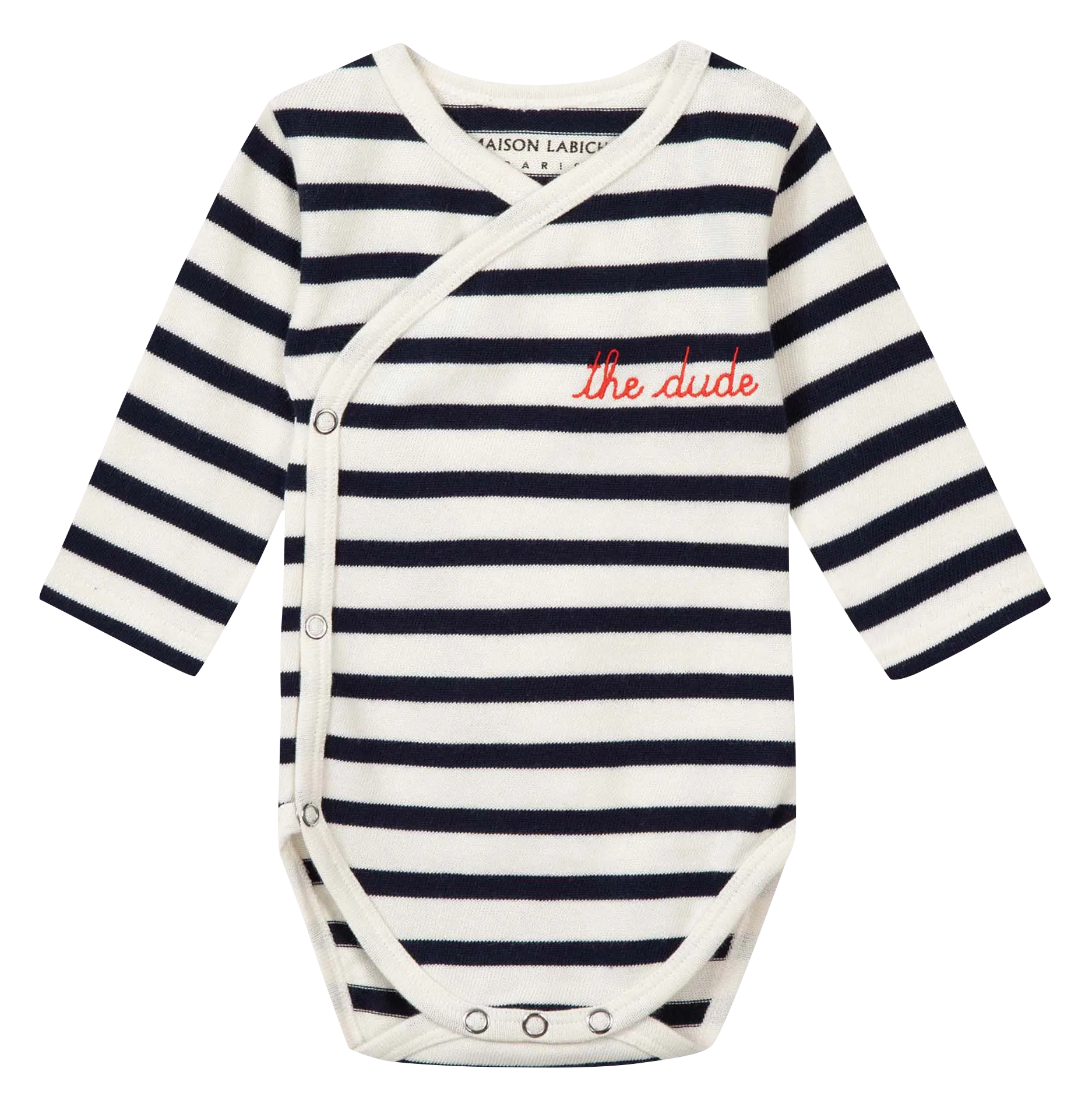 Body marinière "the dude" en coton bio Blanc THE DUDE