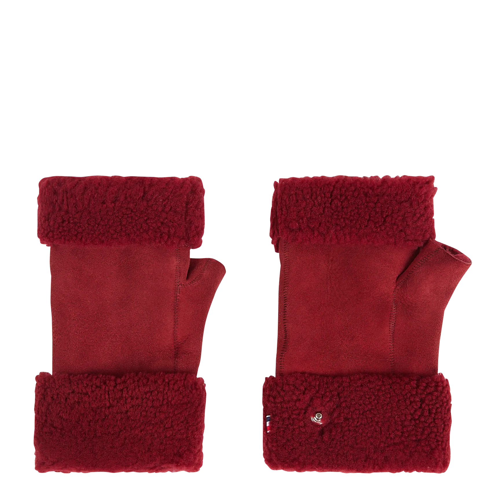 Mitaines en peau de mouton Prune