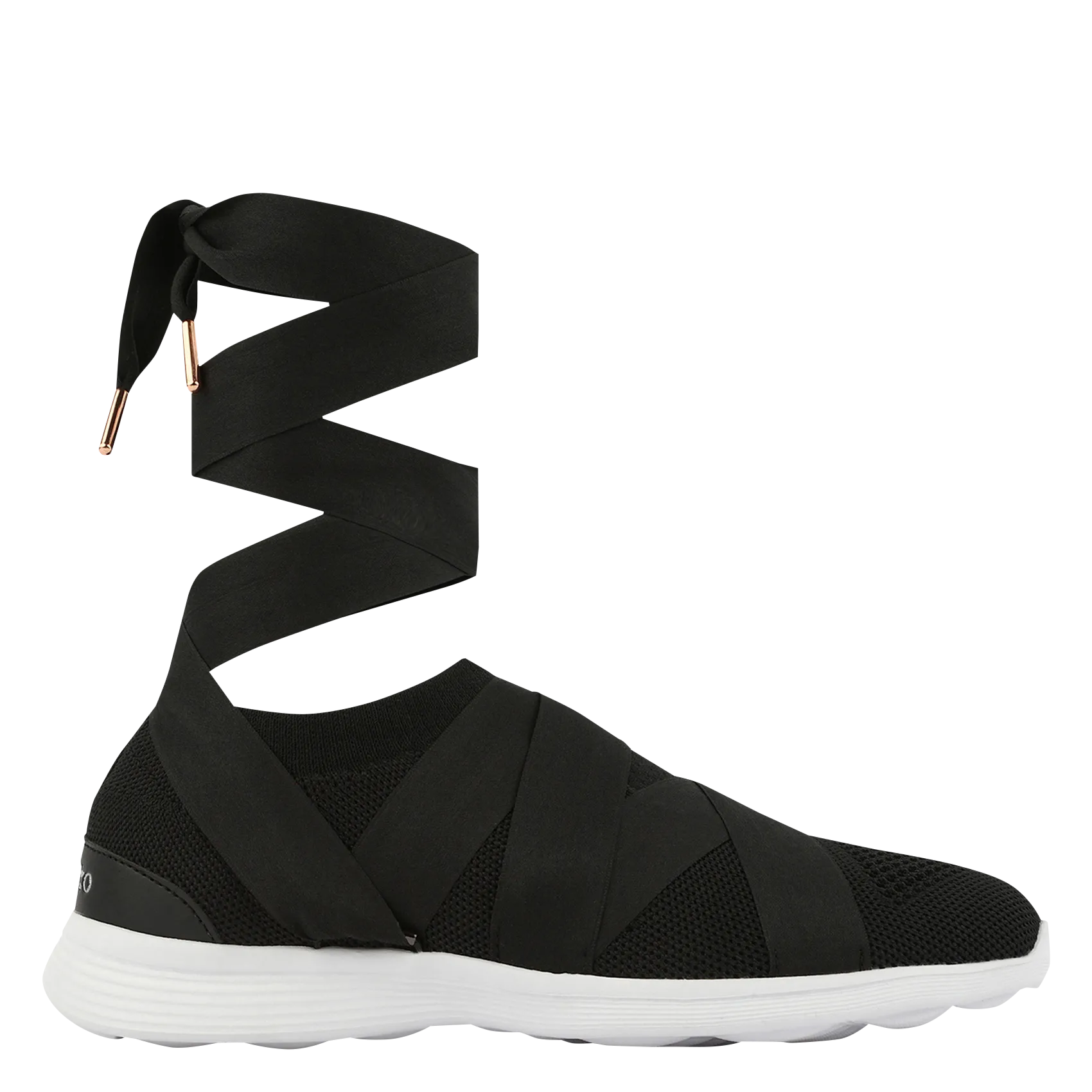 Baskets ballerines en maille stretch Noir SOPHIA