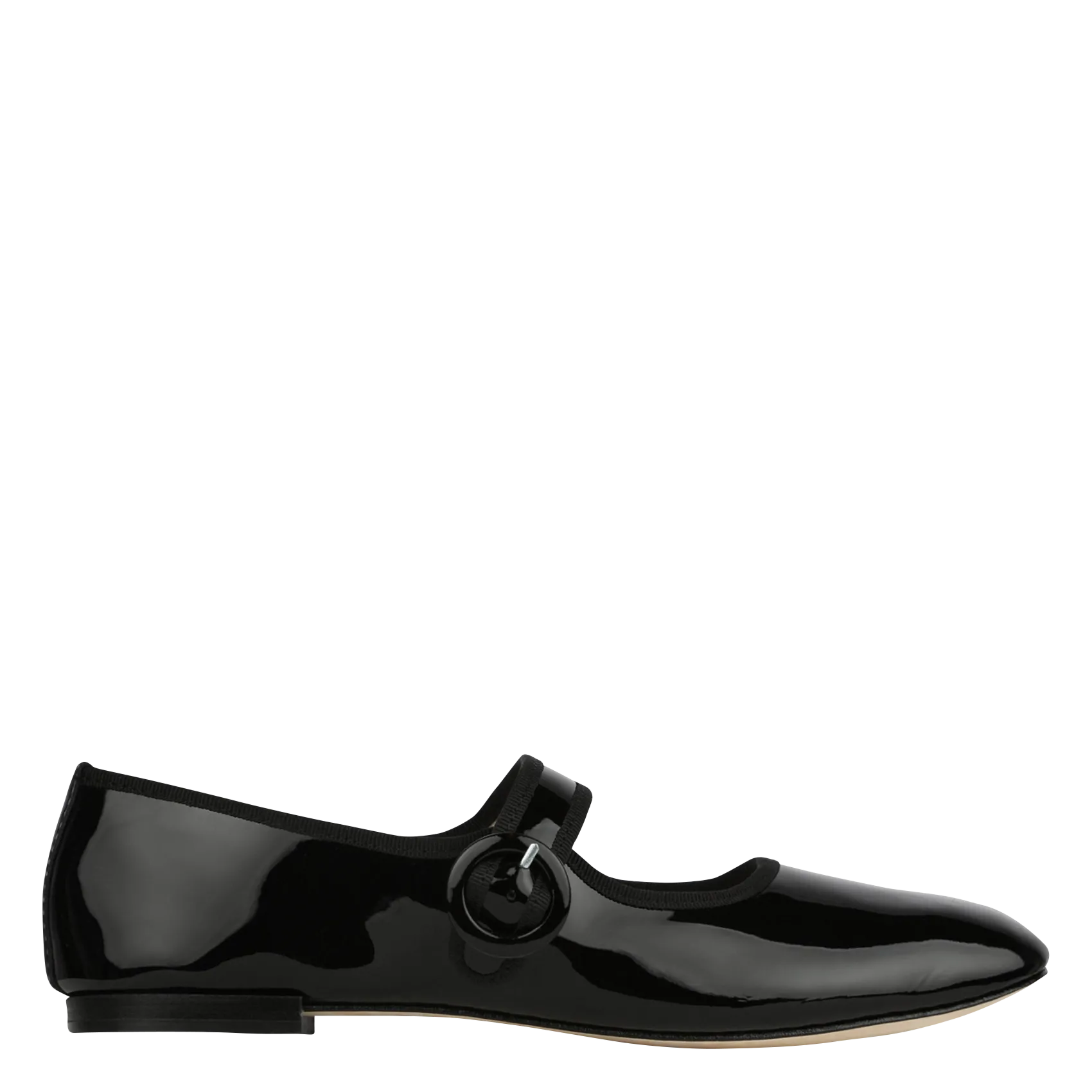 Babies en cuir vernis Noir GEORGIA