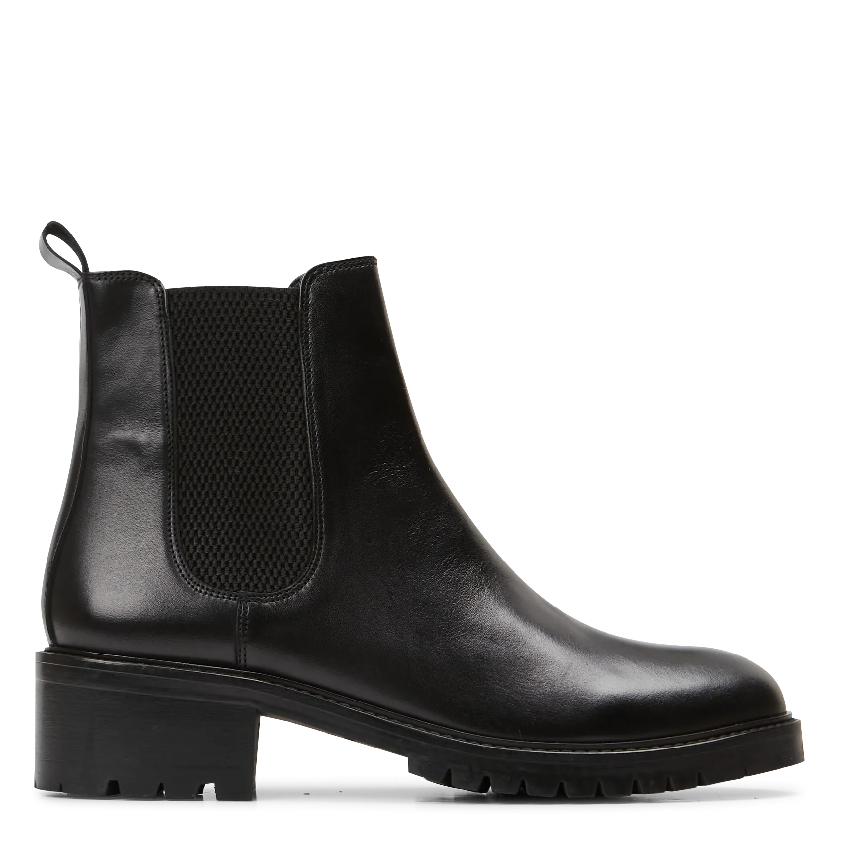Boots en cuir lisse Noir ADOLIE