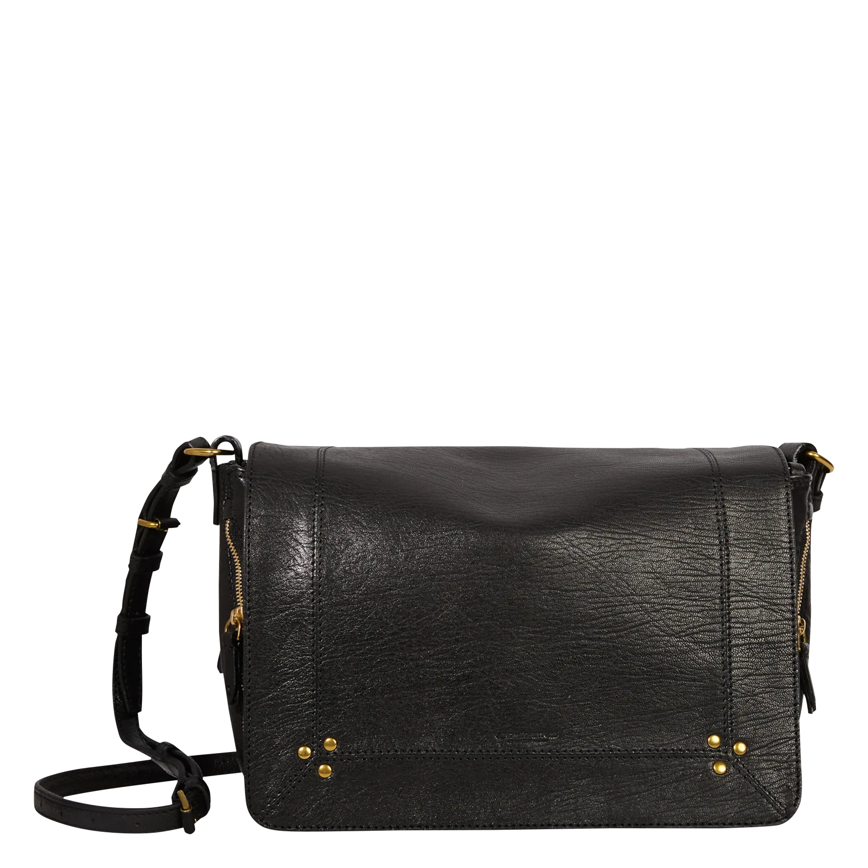 Sac besace en cuir Noir IGOR
