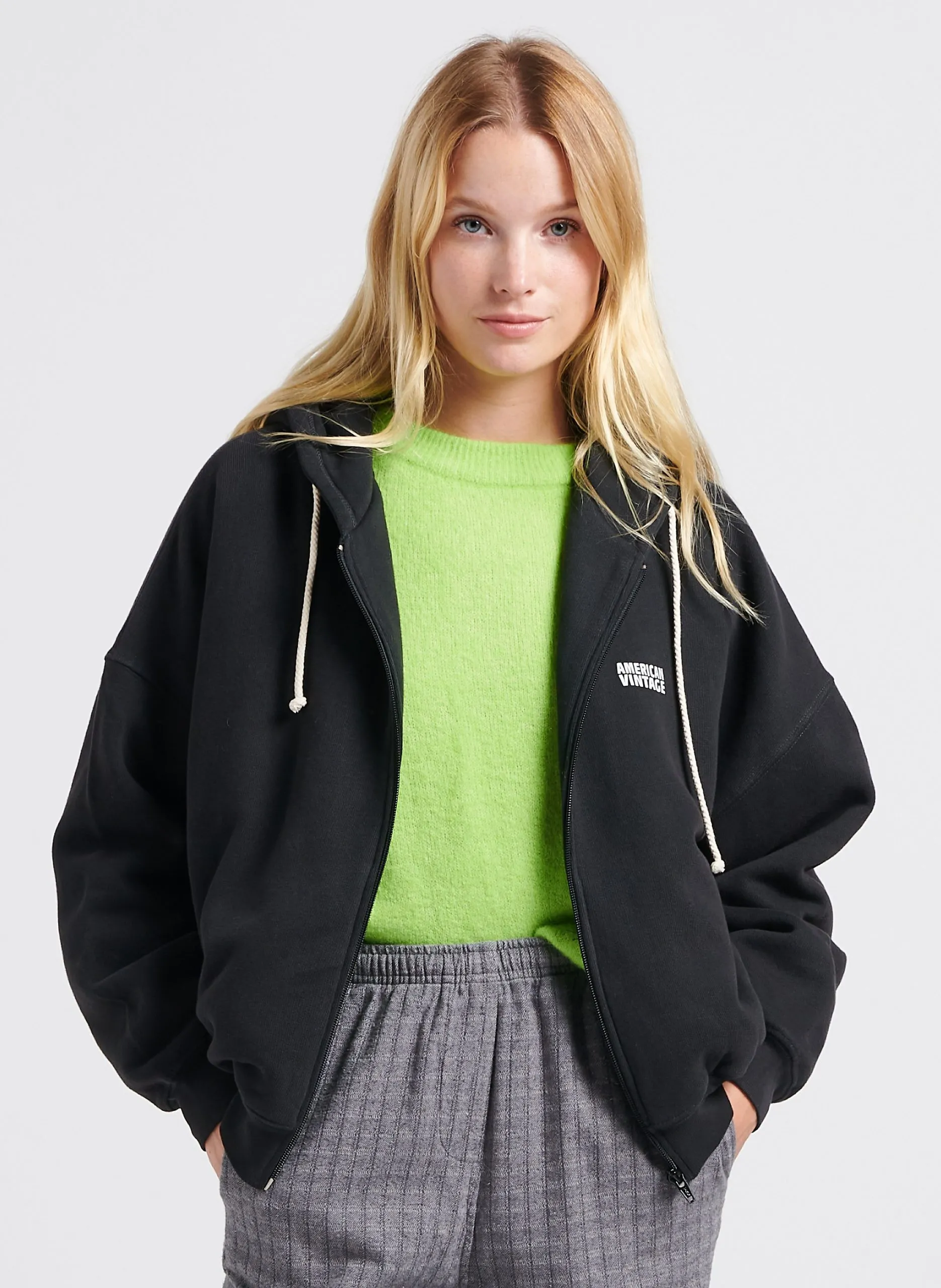 Sweat oversize en coton mélangé Noir IZUBIRD