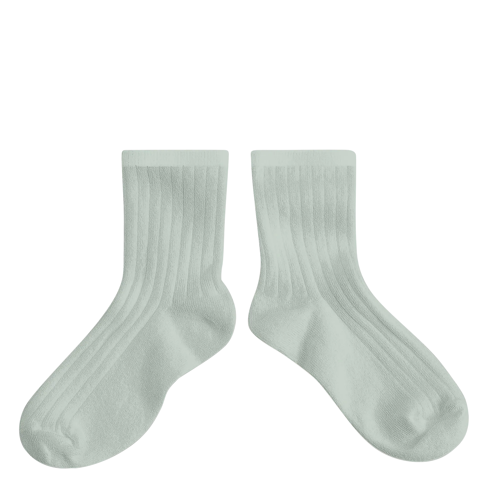 Chaussettes côtelées en coton mélangé Vert LA MINI
