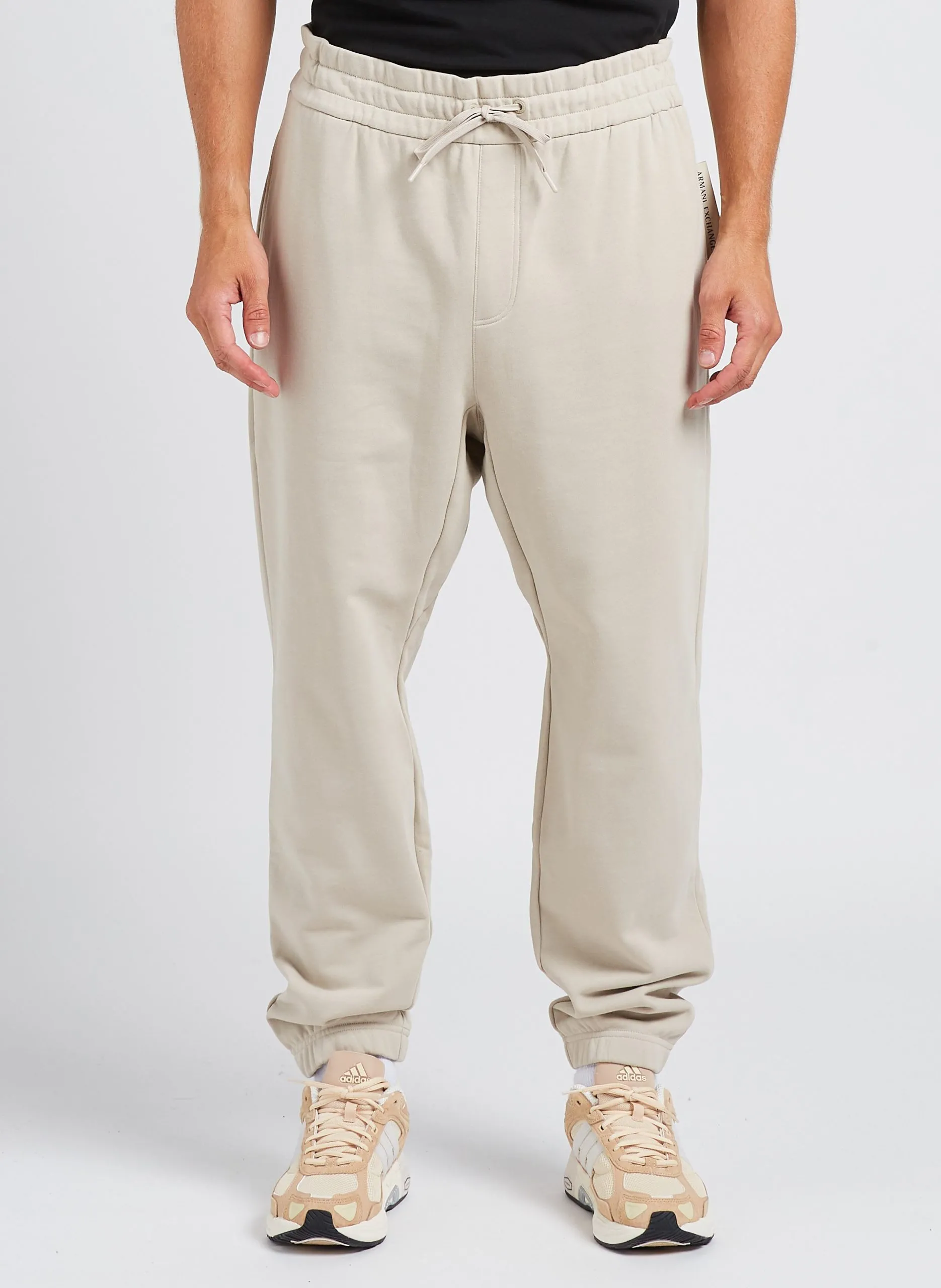 Jogging large en coton Beige