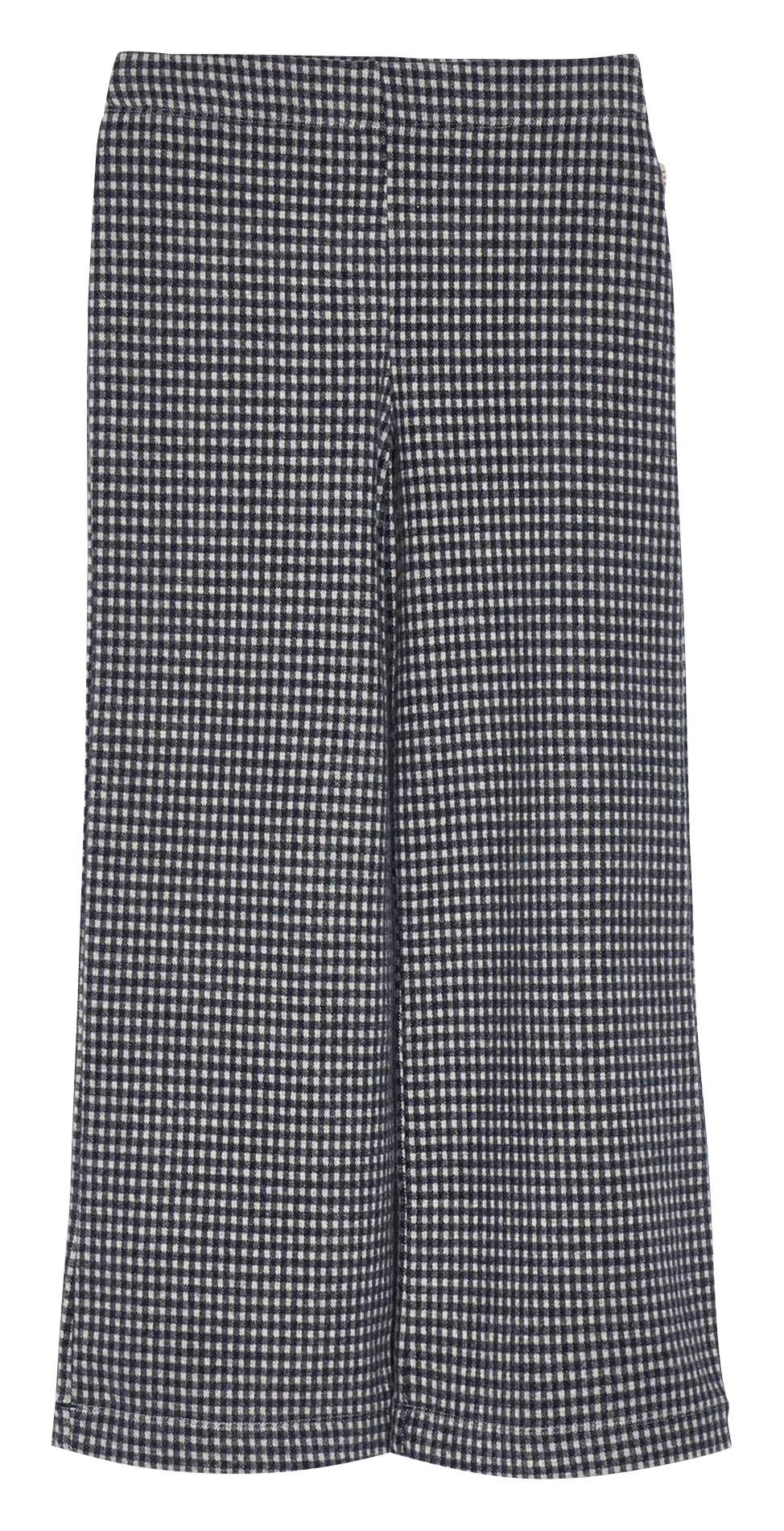 Pantalon flare imprimé vichy en coton mélangé Vert FIONA