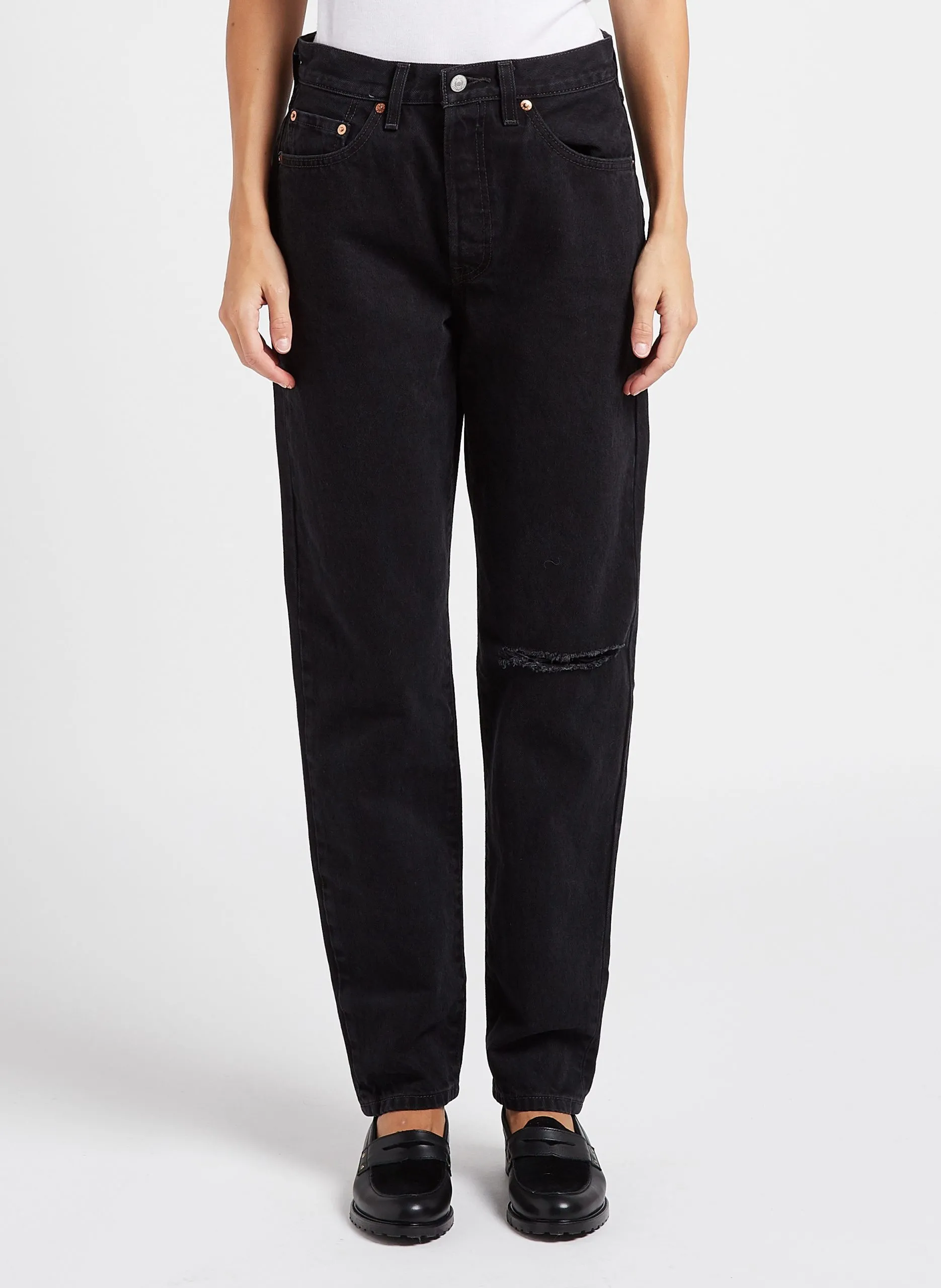 Jean droit en coton Noir 501 81