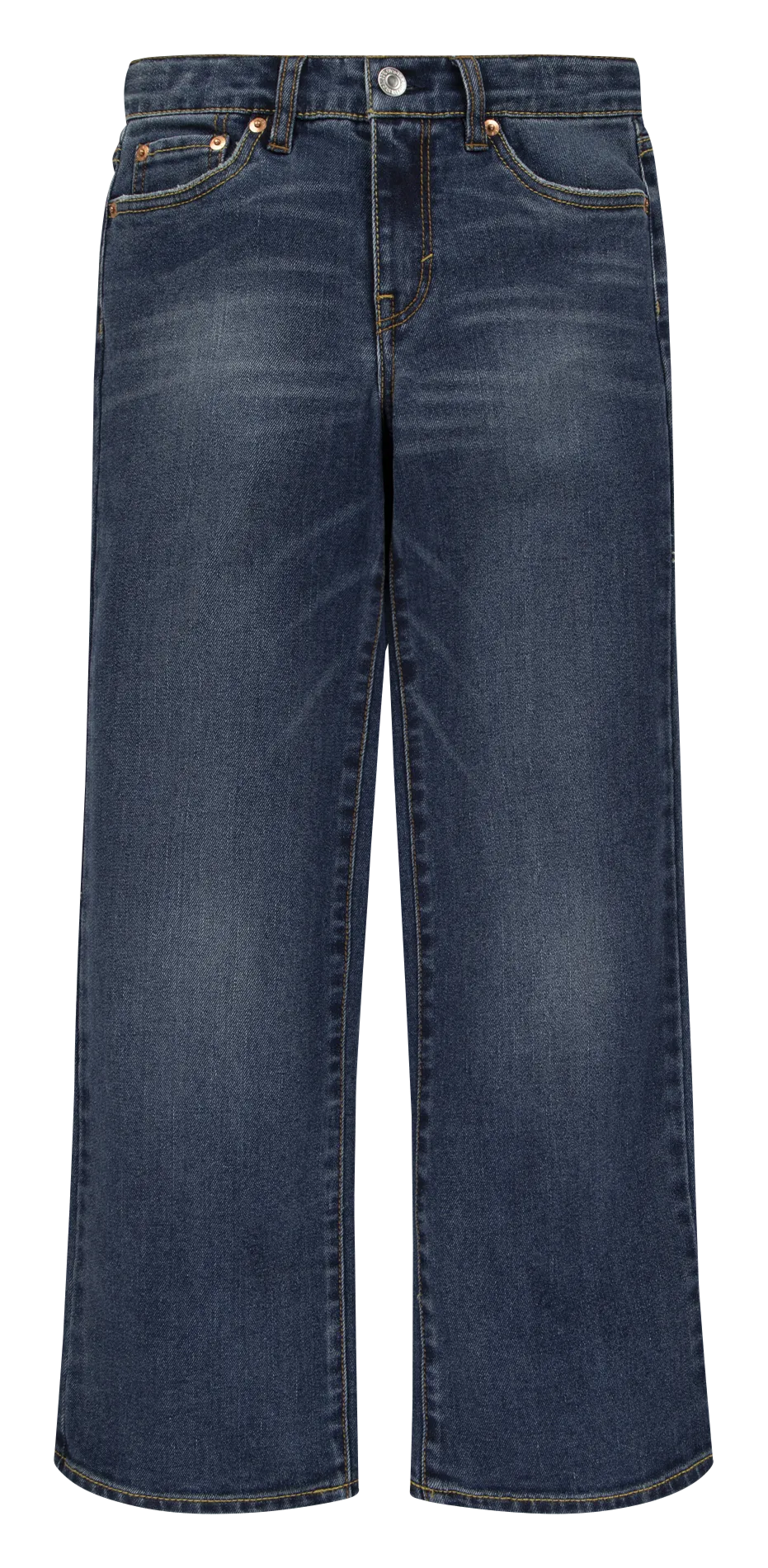 Jean boyfriend en denim délavé Bleu