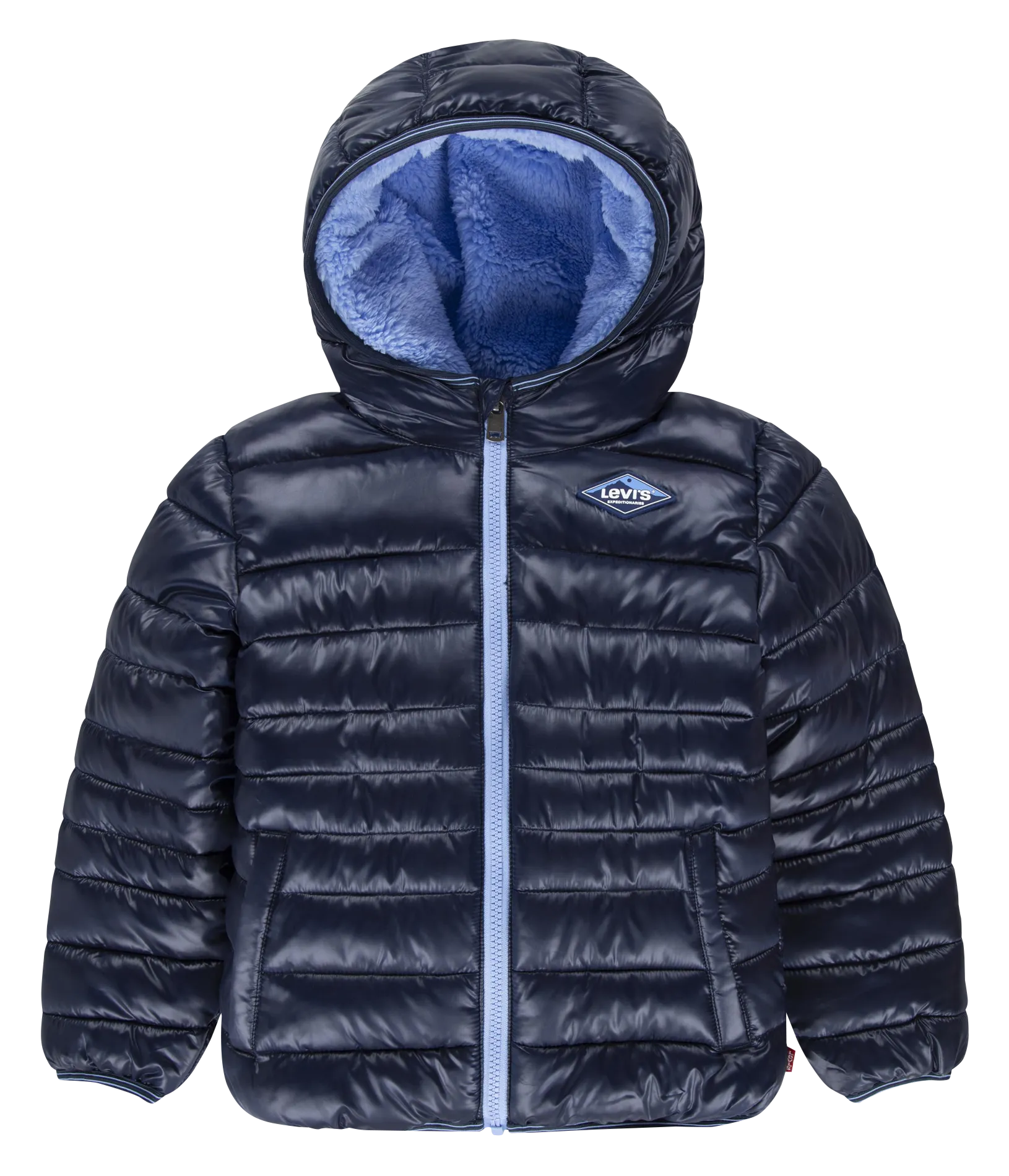 Doudoune courte matelassée Bleu